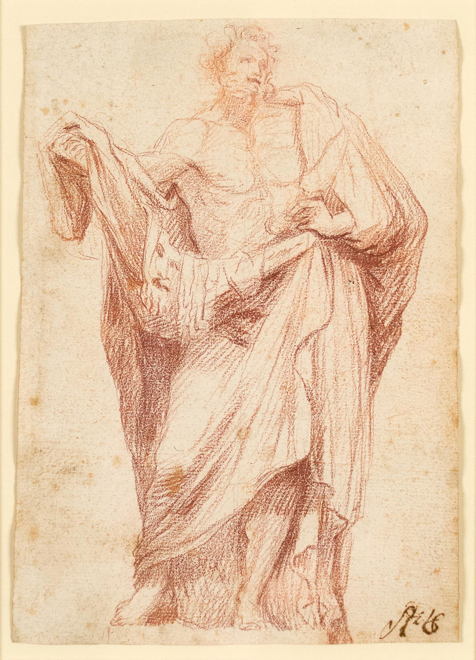 OLD MASTER STYLE FIGURE STUDY. - 2