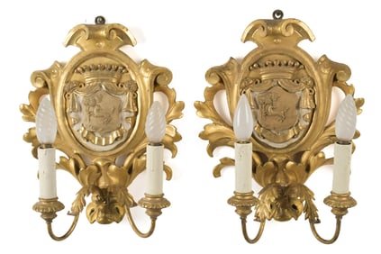 PR. ANTIQUE ITALIAN WALL SCONCES.