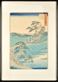 UTAGAWA HIROSHIGE, THE ANCIENT SITE OF THE IRIS FIELD