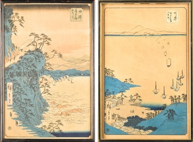 TWO HIROSHIGE WOODBLOCKS.