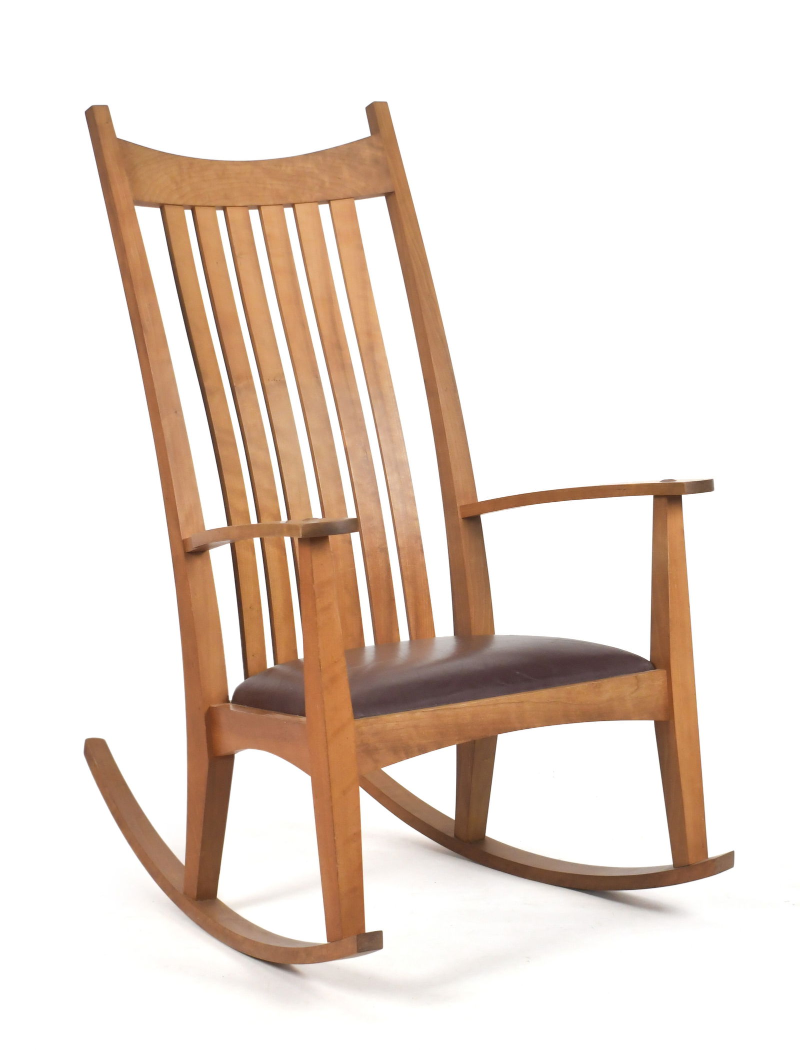 DANA ROBES SIGNED CHERRY ROCKING CHAIR. (1 of 10)