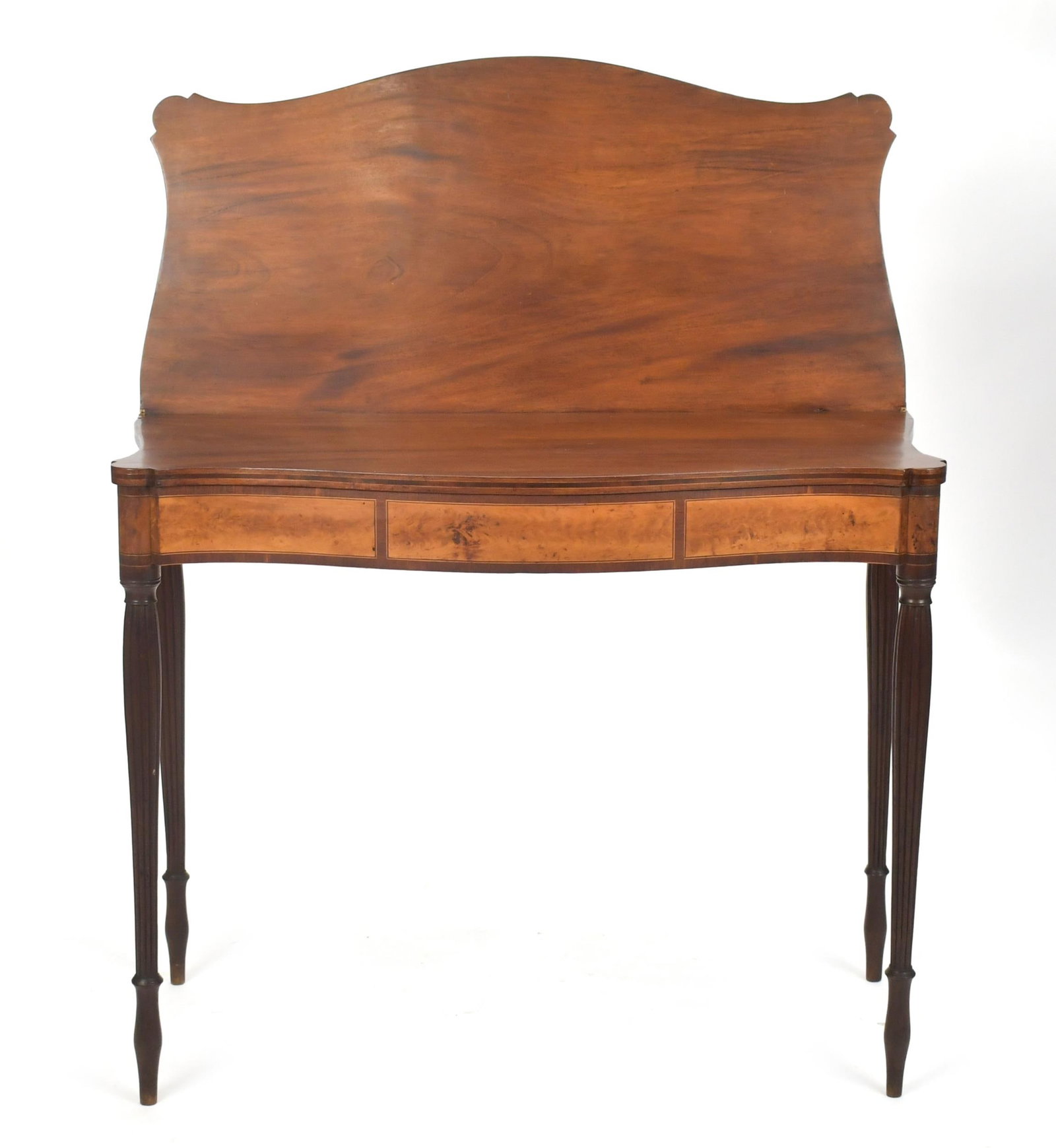 19TH C. FEDERAL PORTSMOUTH NH INLAID CARD TABLE. (1 of 12)