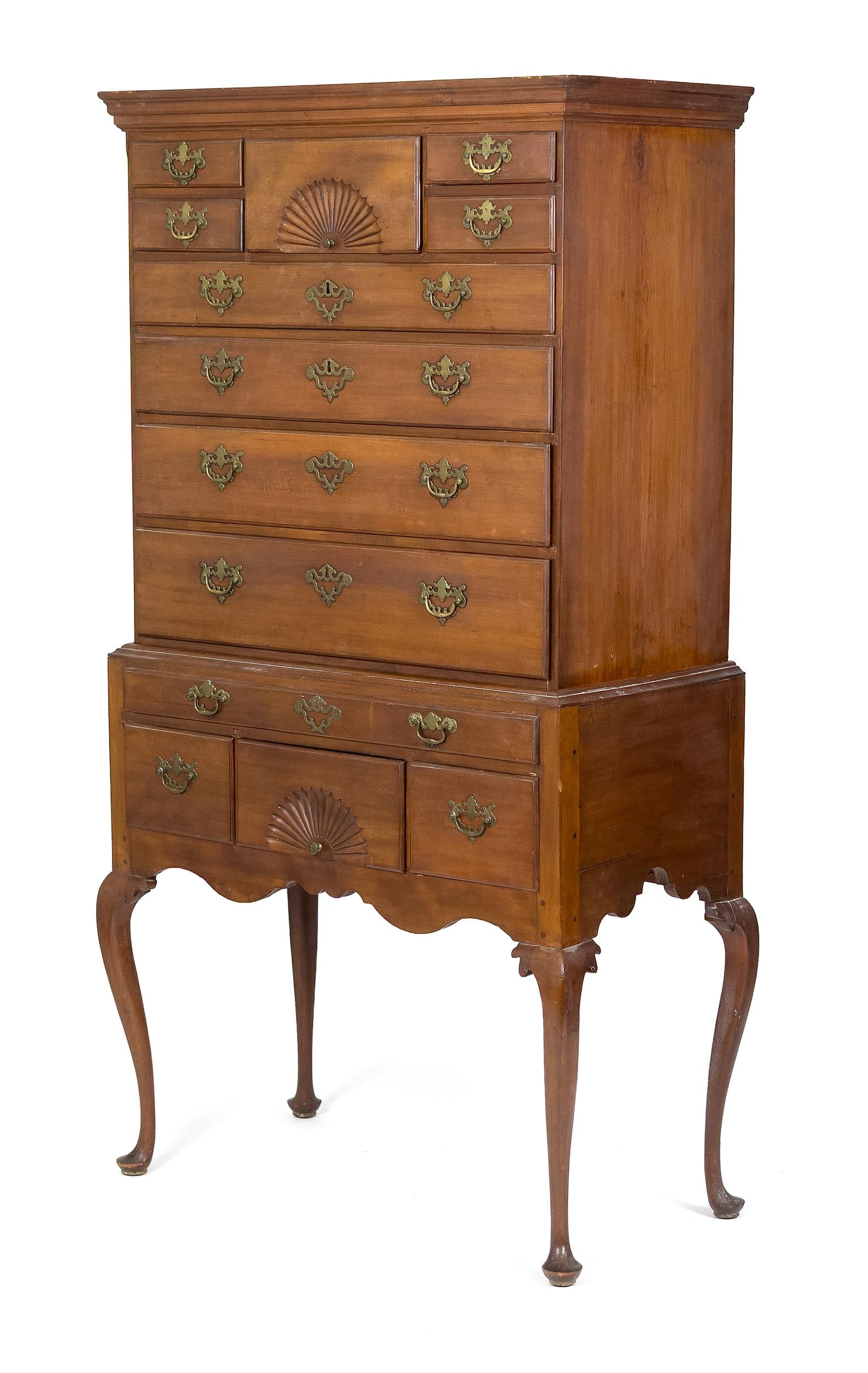 LYONS FAMILY 18TH C. CT CHERRY HIGHBOY. (1 of 12)