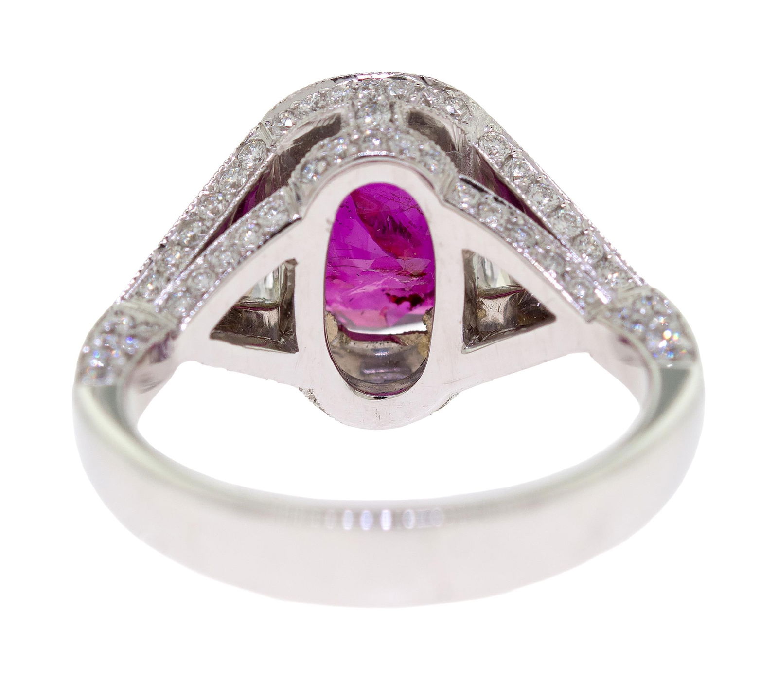 2.75 CT. NATURAL BURMA RUBY & DIAMOND RING. - 6
