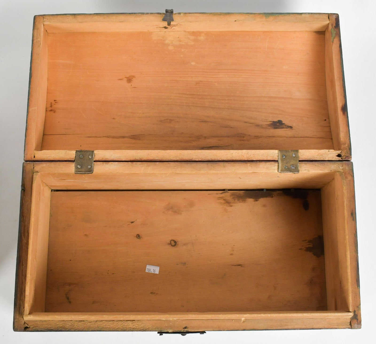 TWO 18TH C. PAINT DECORATED DOME TOP BOXES. - 10