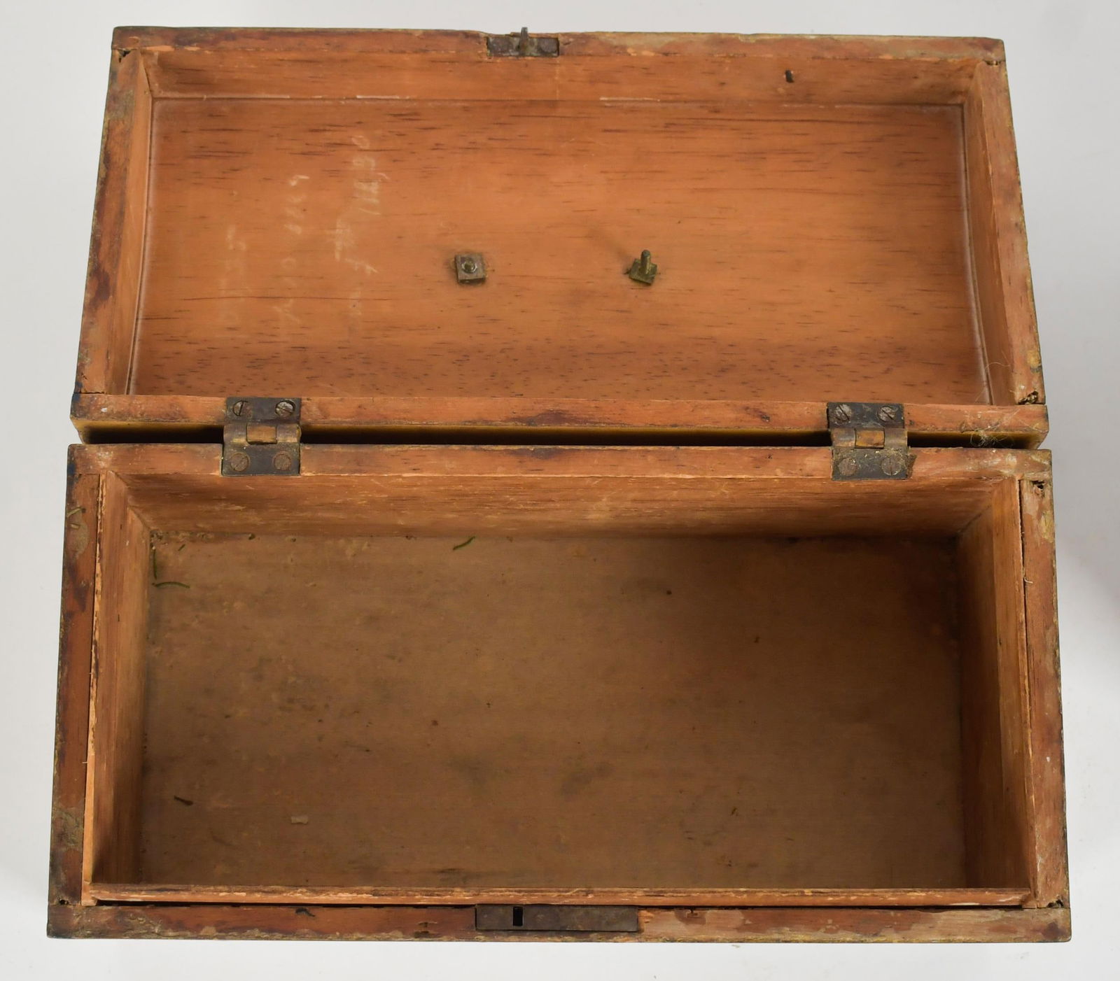 TWO 18TH C. PAINT DECORATED DOME TOP BOXES. - 8