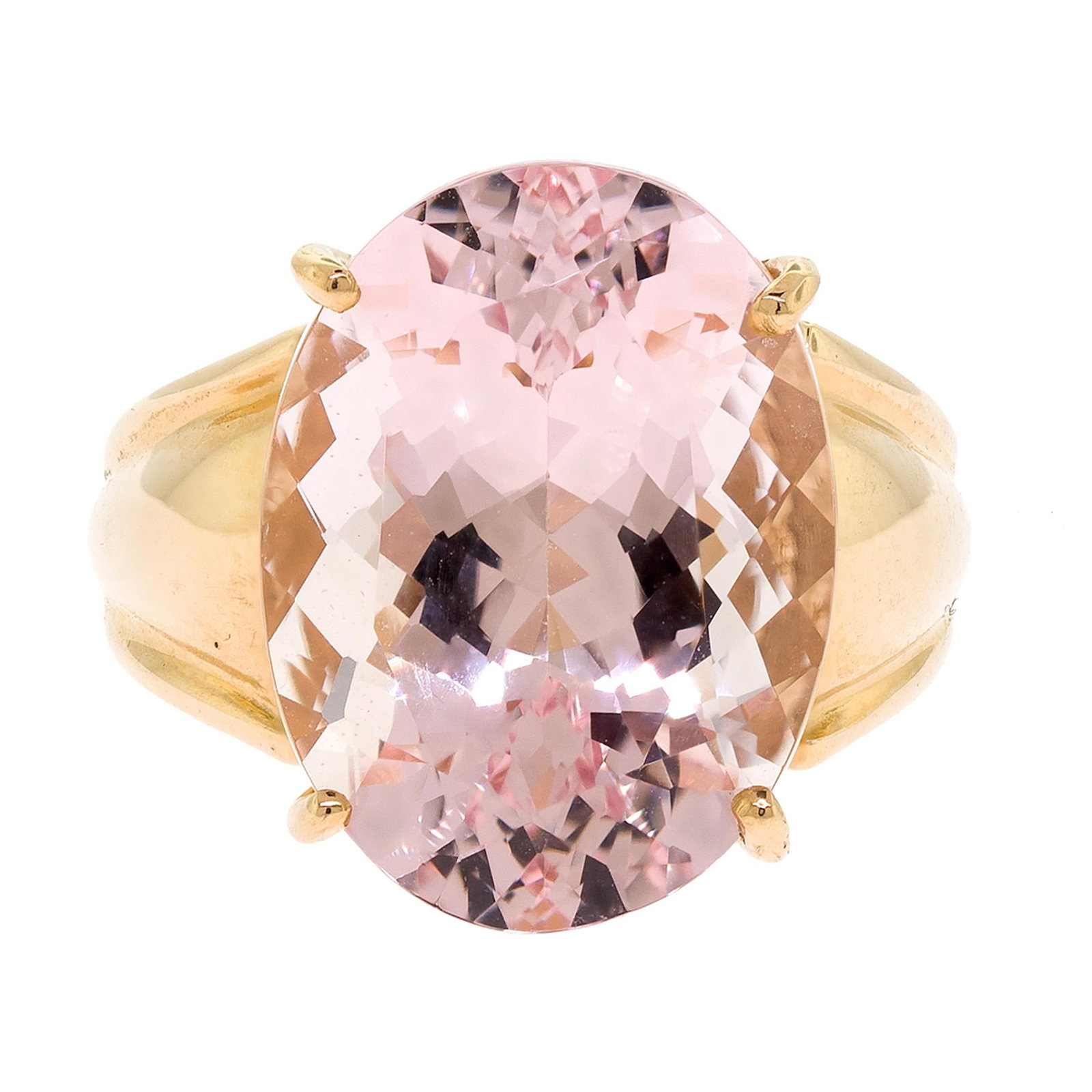 14K GOLD 10 CT. MORGANITE RING. (1 of 2)
