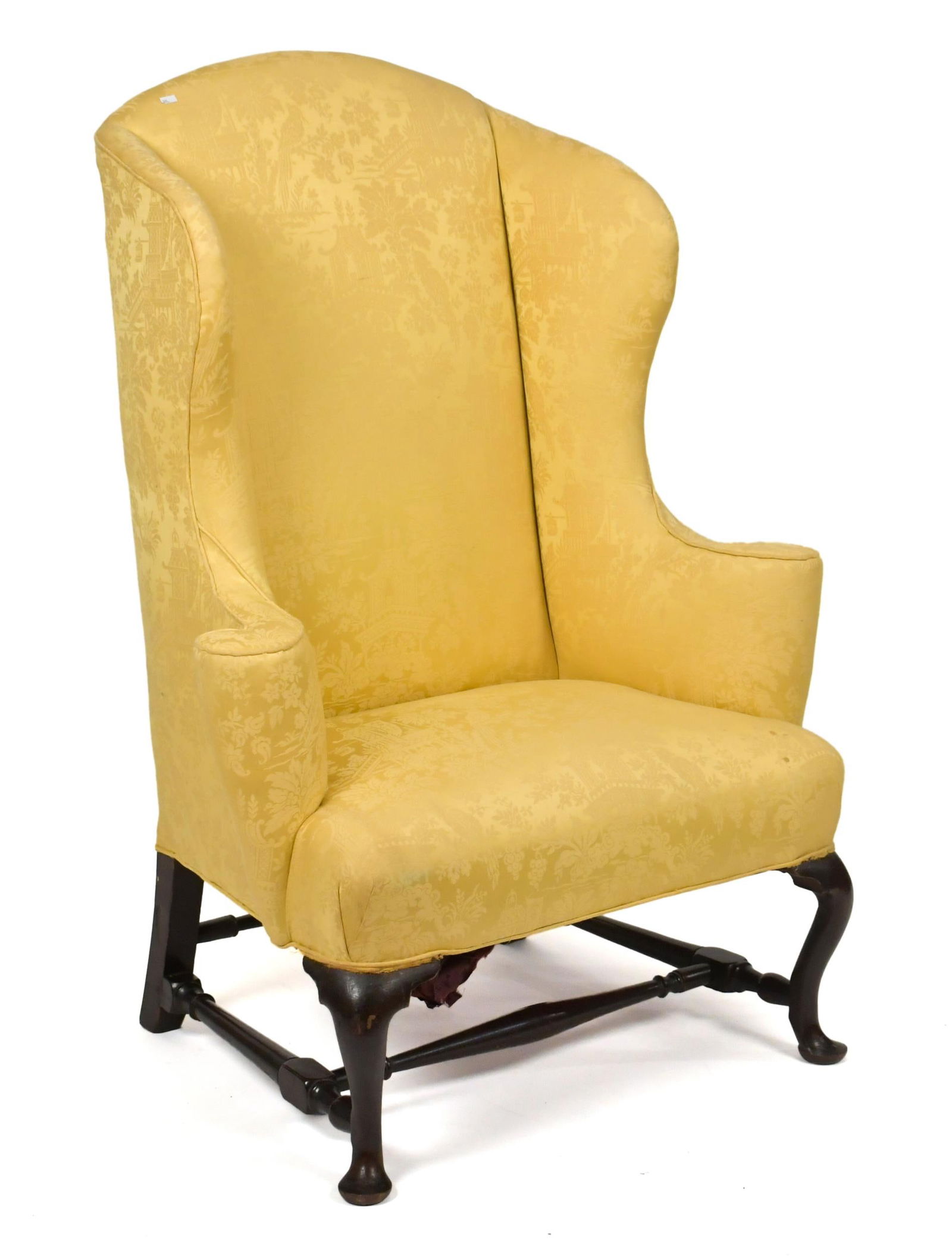 18TH C. RHODE ISLAND QUEEN ANNE WING CHAIR. (1 of 11)
