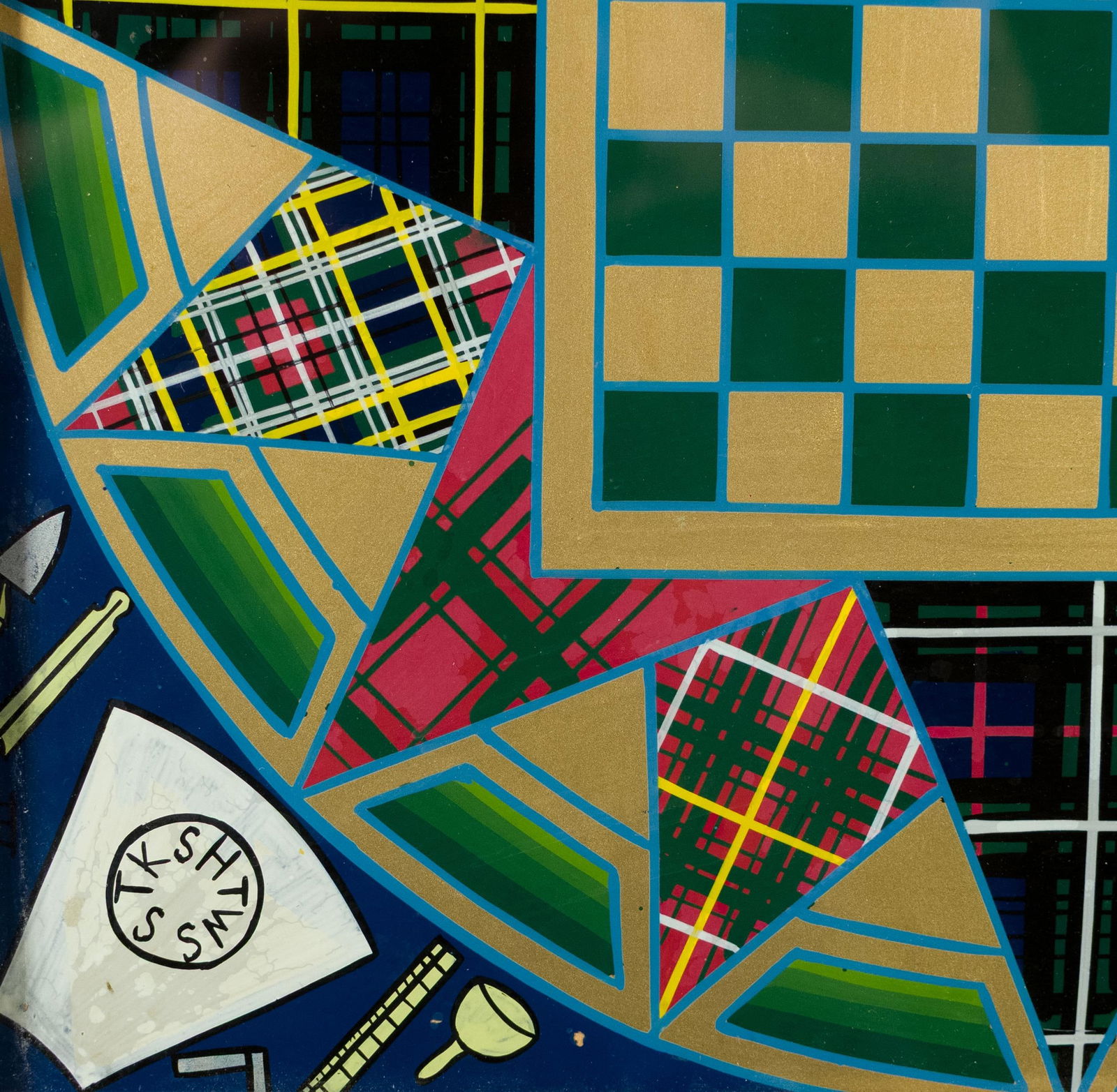 TWO ANTIQUE REVERSE PAINTED GAME BOARDS. - 8