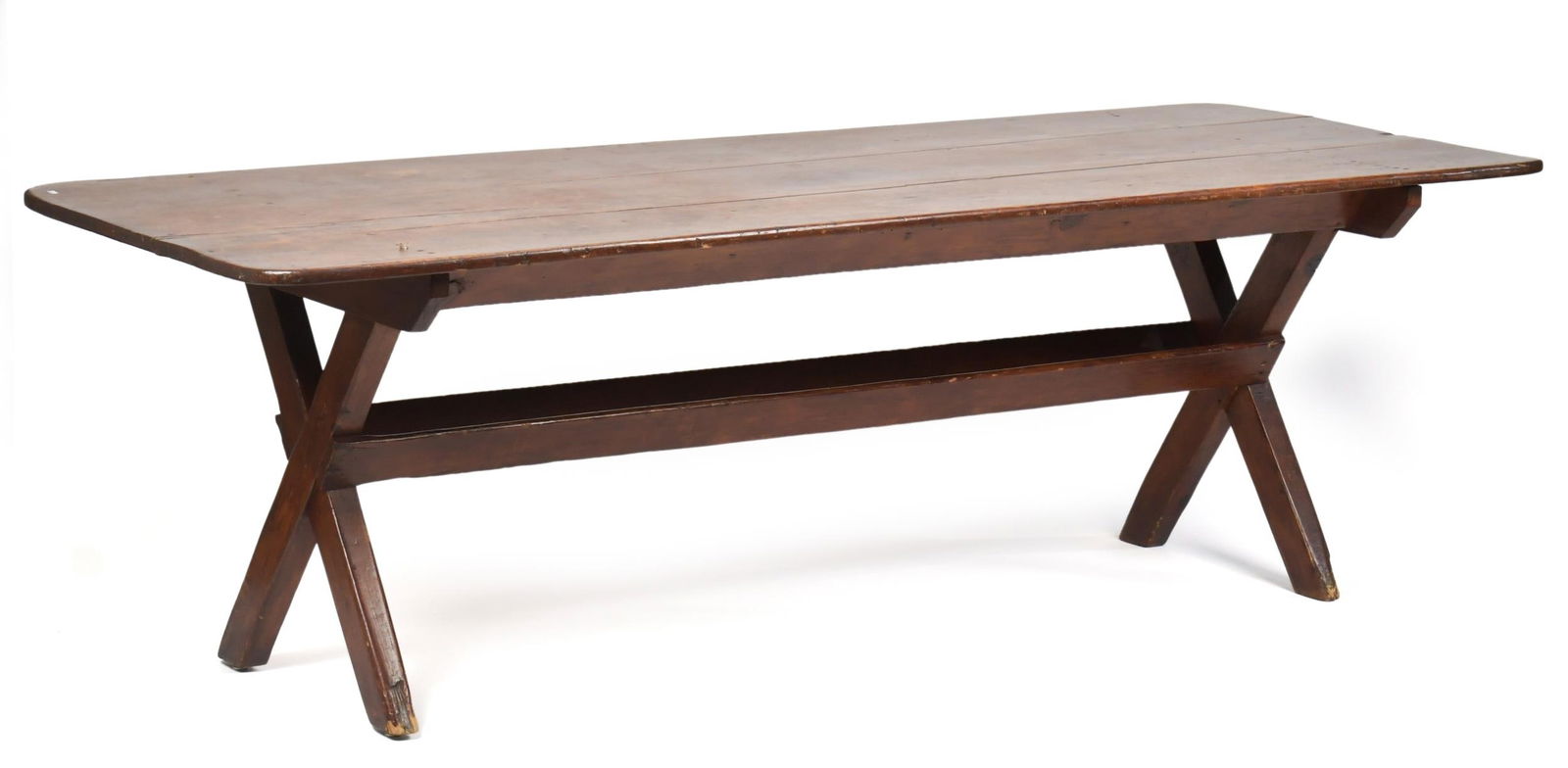 EARLY 19TH C. NEW ENGLAND SAW BUCK TABLE. (1 of 1)