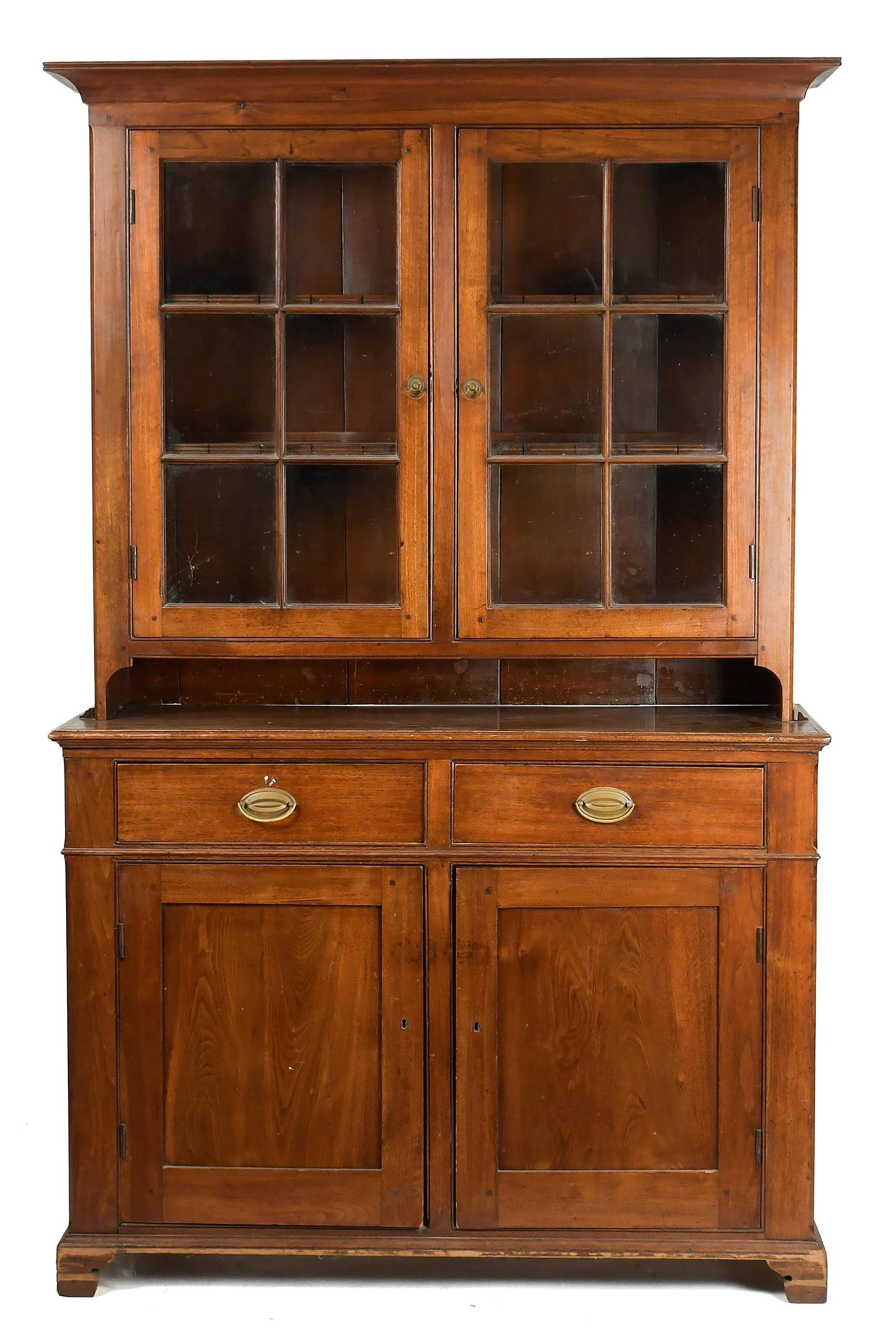 18TH C. PA WALNUT DUTCH CUPBOARD. (1 of 15)