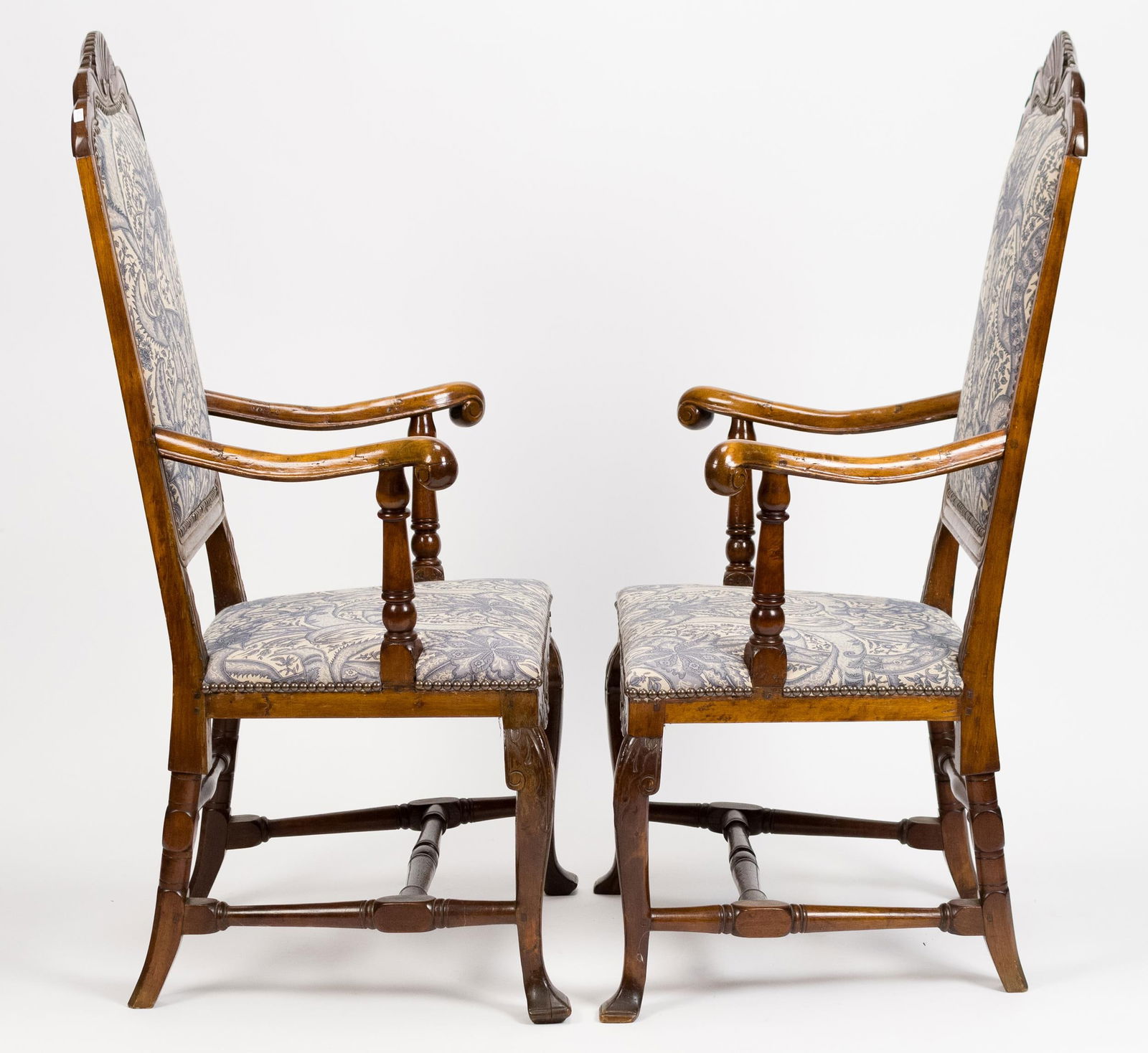 PAIR 18TH C. ARMCHAIRS. - 11