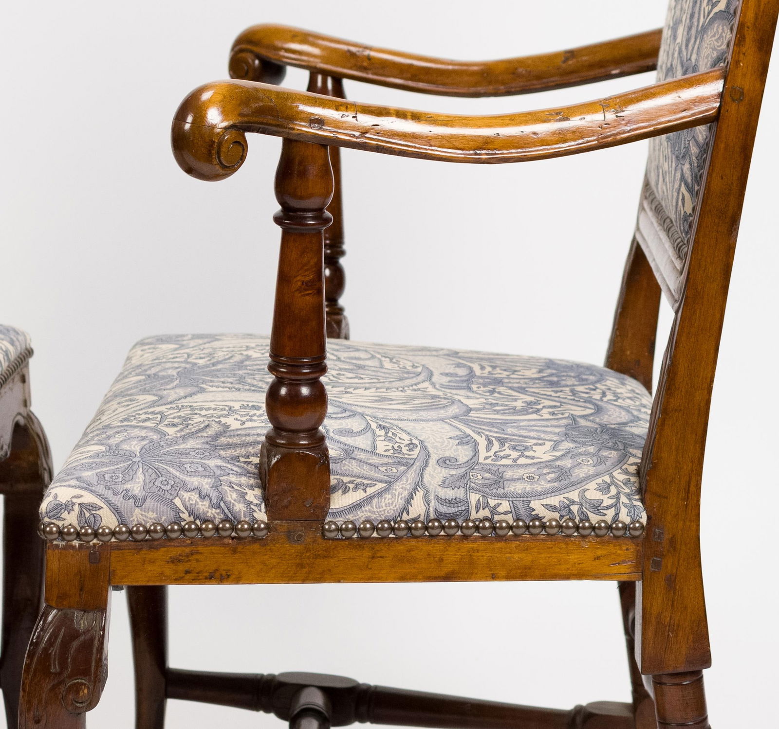 PAIR 18TH C. ARMCHAIRS. - 12