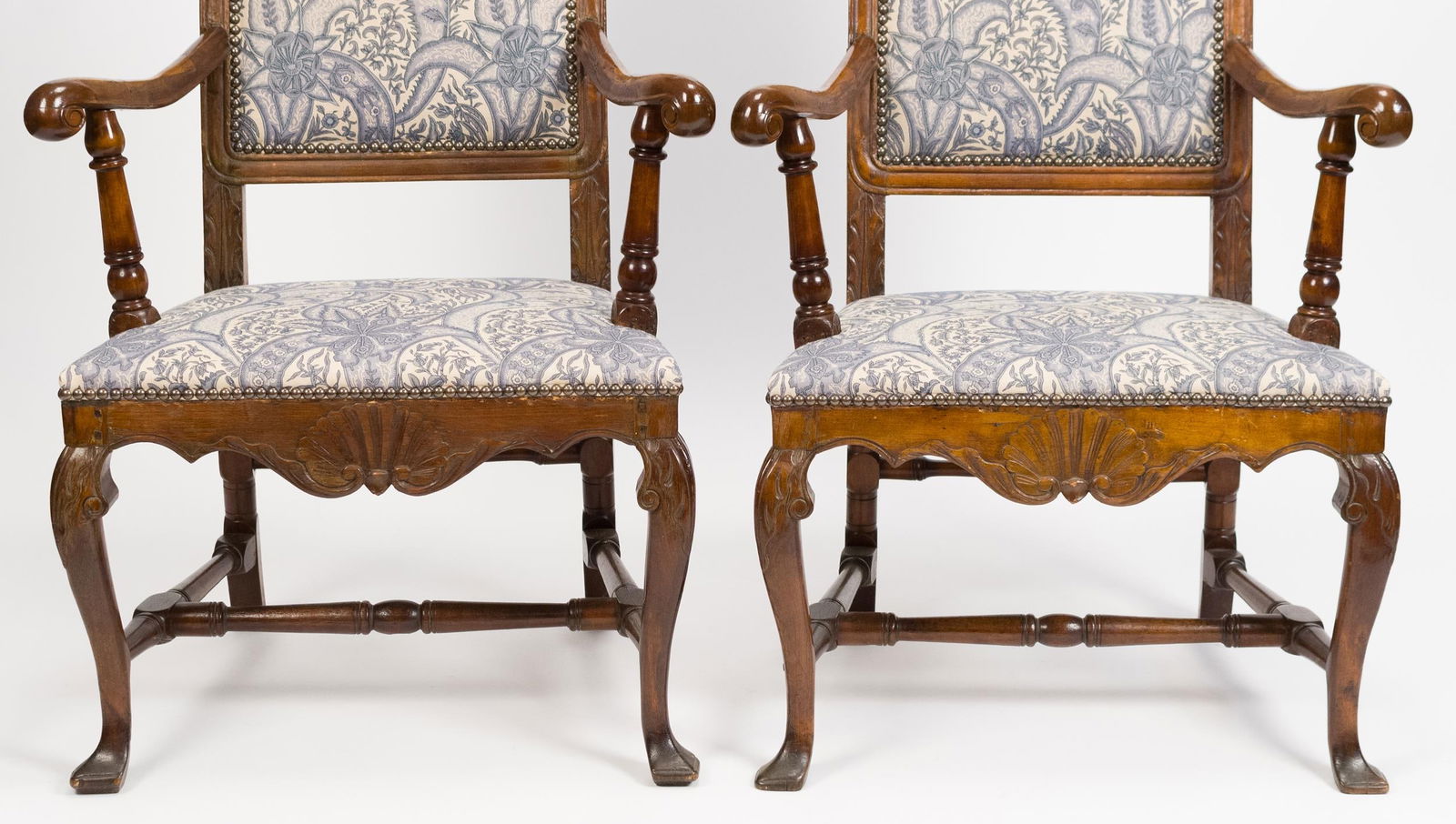 PAIR 18TH C. ARMCHAIRS. - 3