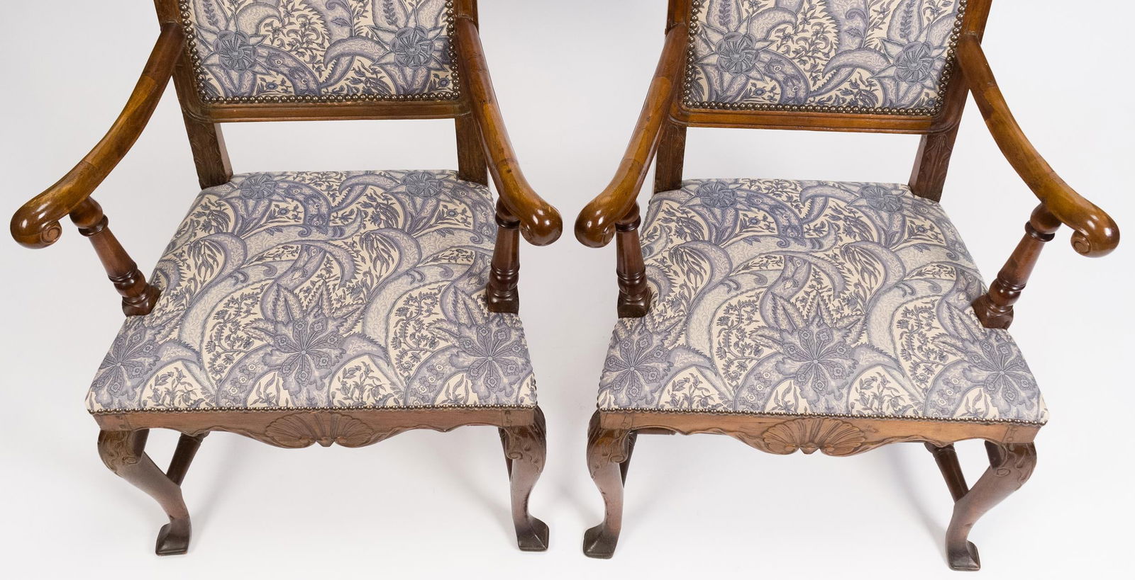 PAIR 18TH C. ARMCHAIRS. - 4
