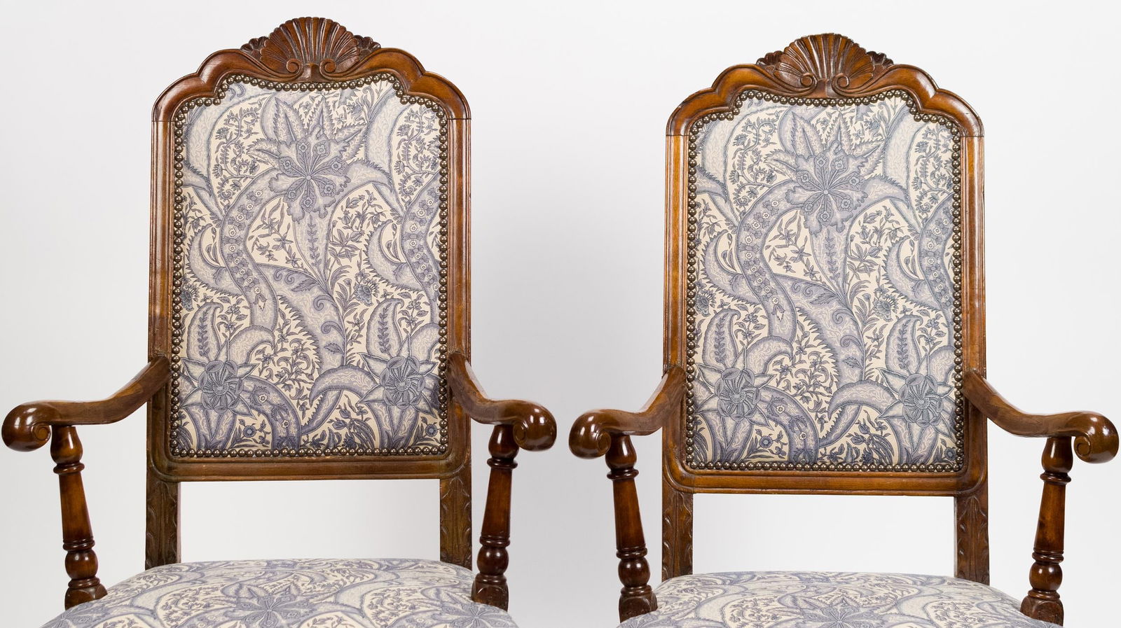 PAIR 18TH C. ARMCHAIRS. - 5