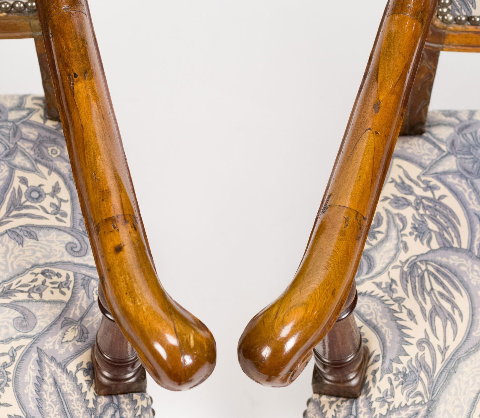 PAIR 18TH C. ARMCHAIRS. - 9