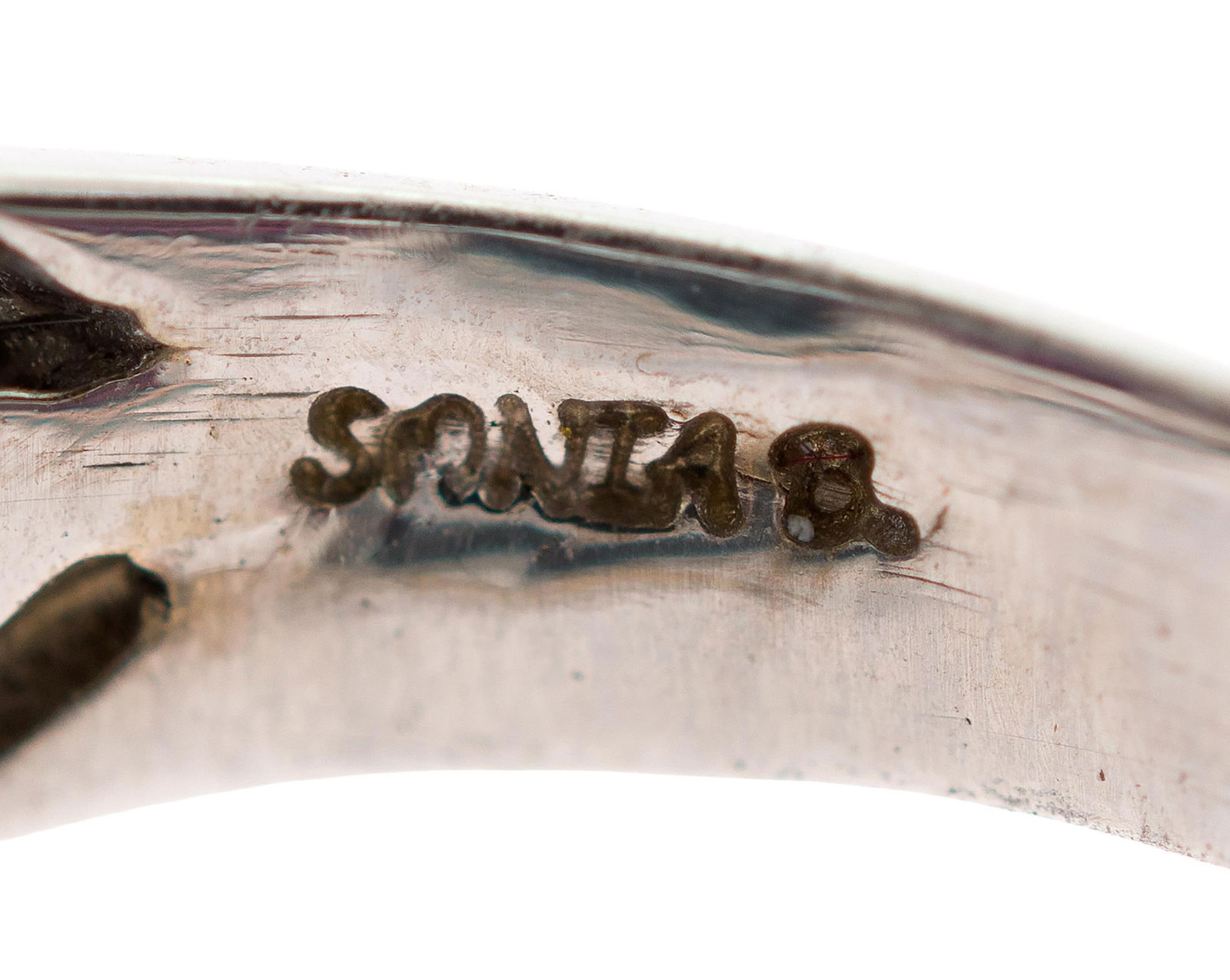 SONIA B. 18K GOLD AQUA, SYN. RUBY & DIAMOND RING. - 4