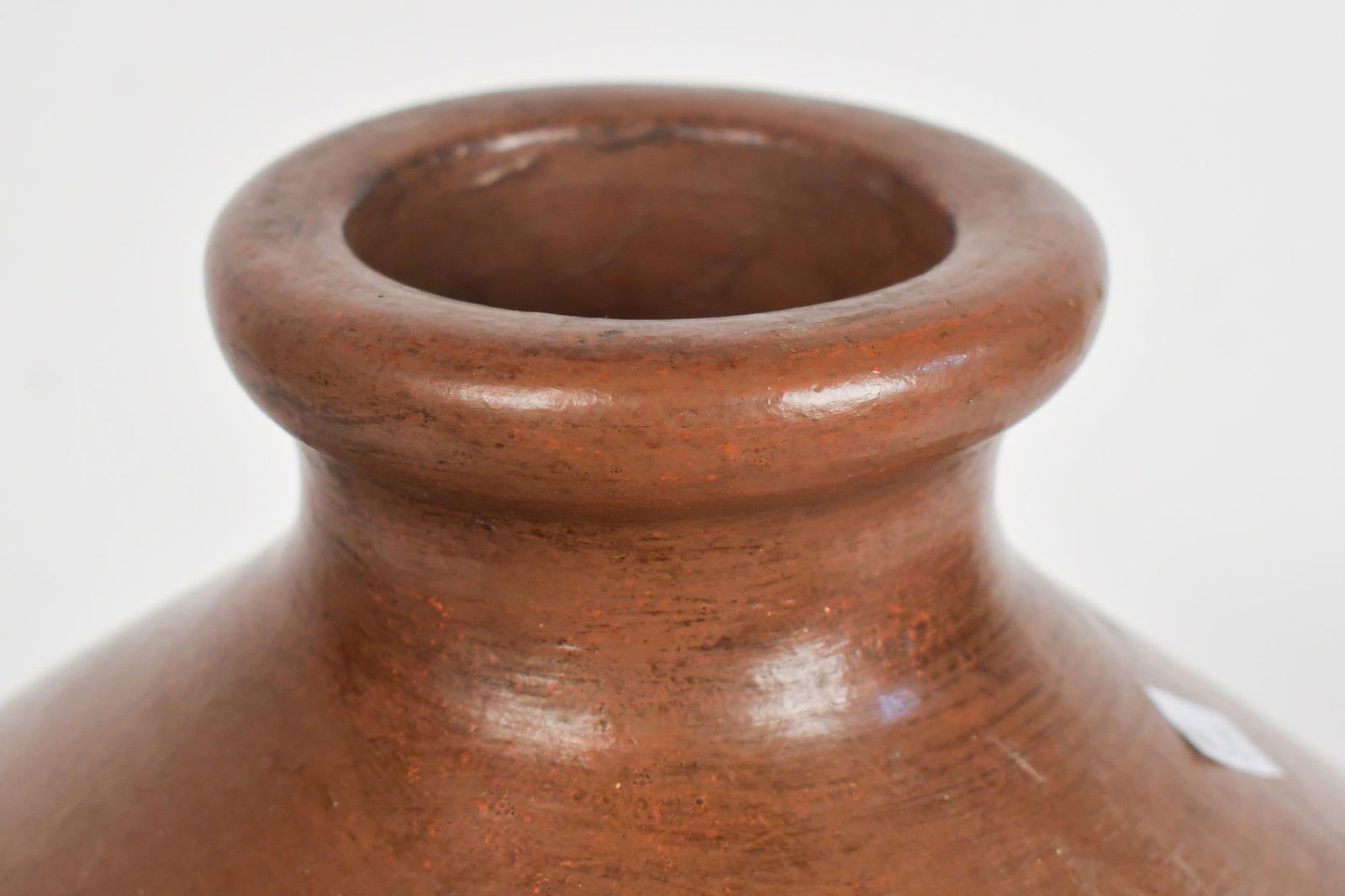 VINTAGE REDWARE GROTESQUE FACE JUG. - 4