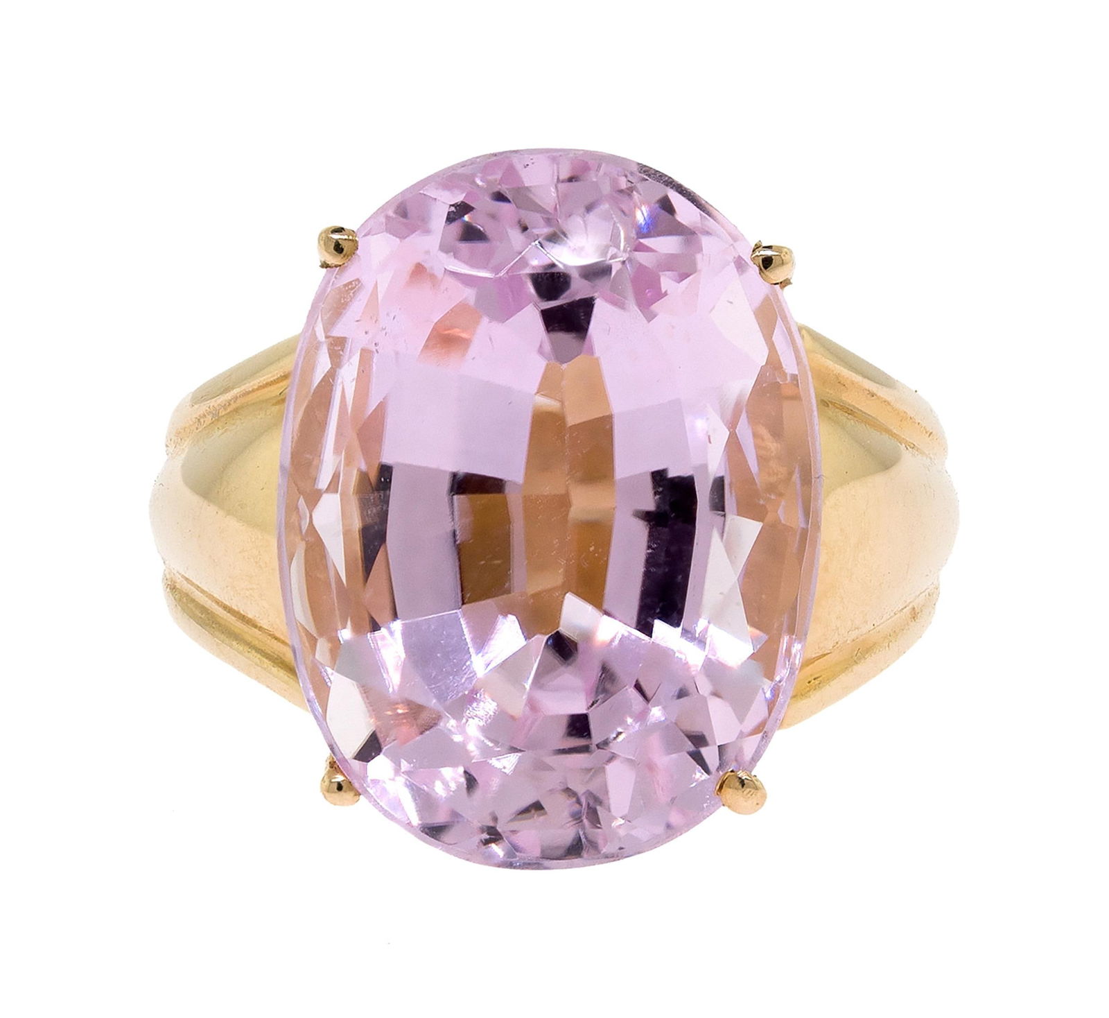 14K GOLD 12 CT. KUNZITE RING. (1 of 2)