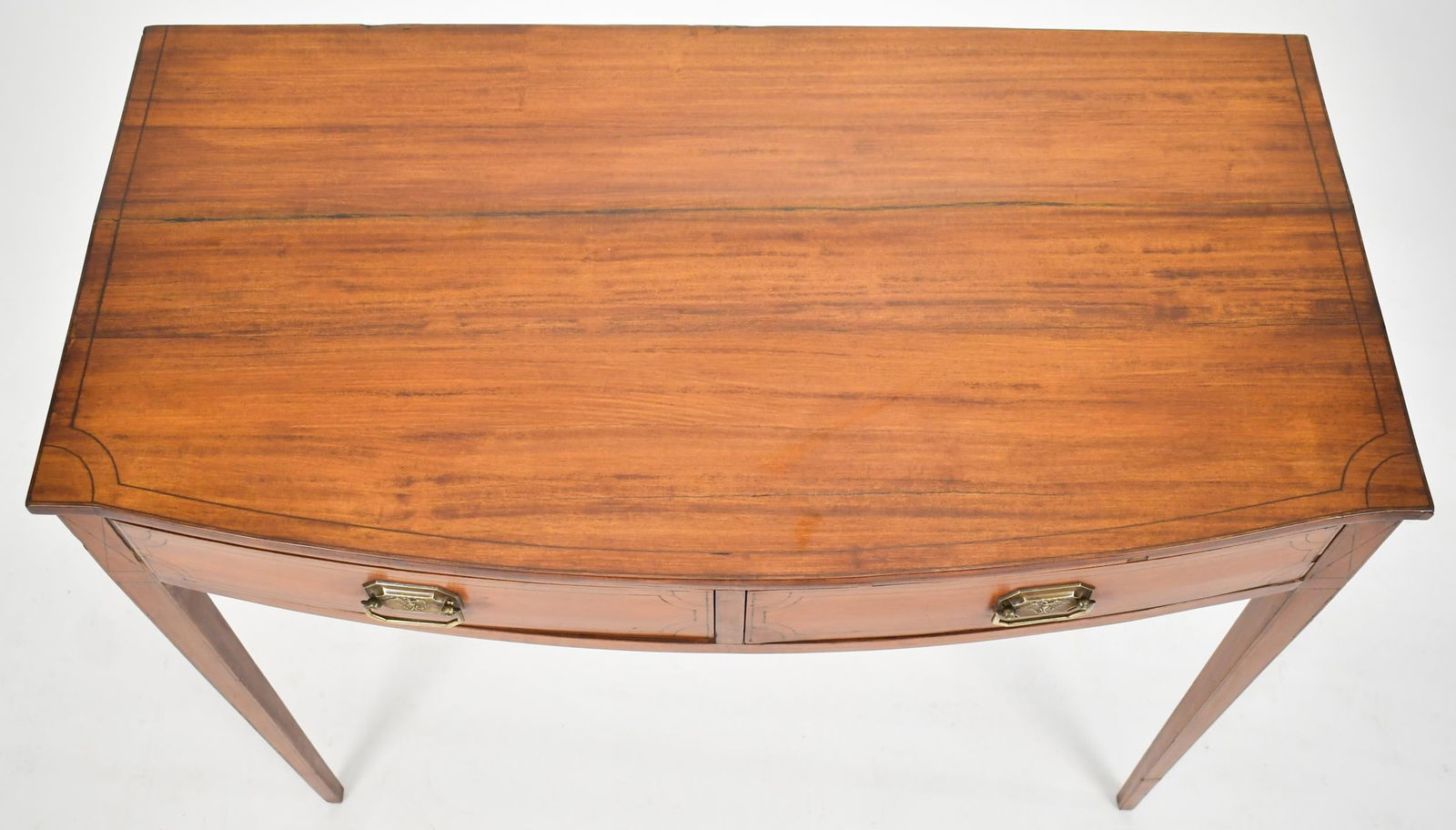 FEDERAL INLAID TWO DRAWER BOW FRONT SERVER. - 10