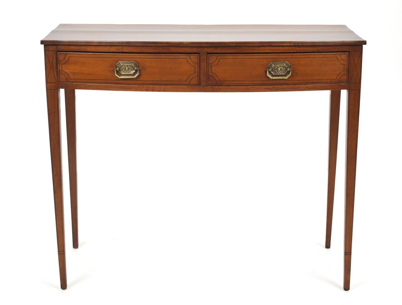 FEDERAL INLAID TWO DRAWER BOW FRONT SERVER. - 2