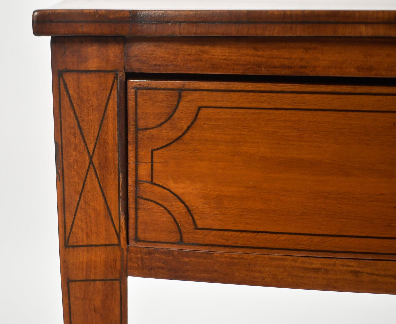 FEDERAL INLAID TWO DRAWER BOW FRONT SERVER. - 3