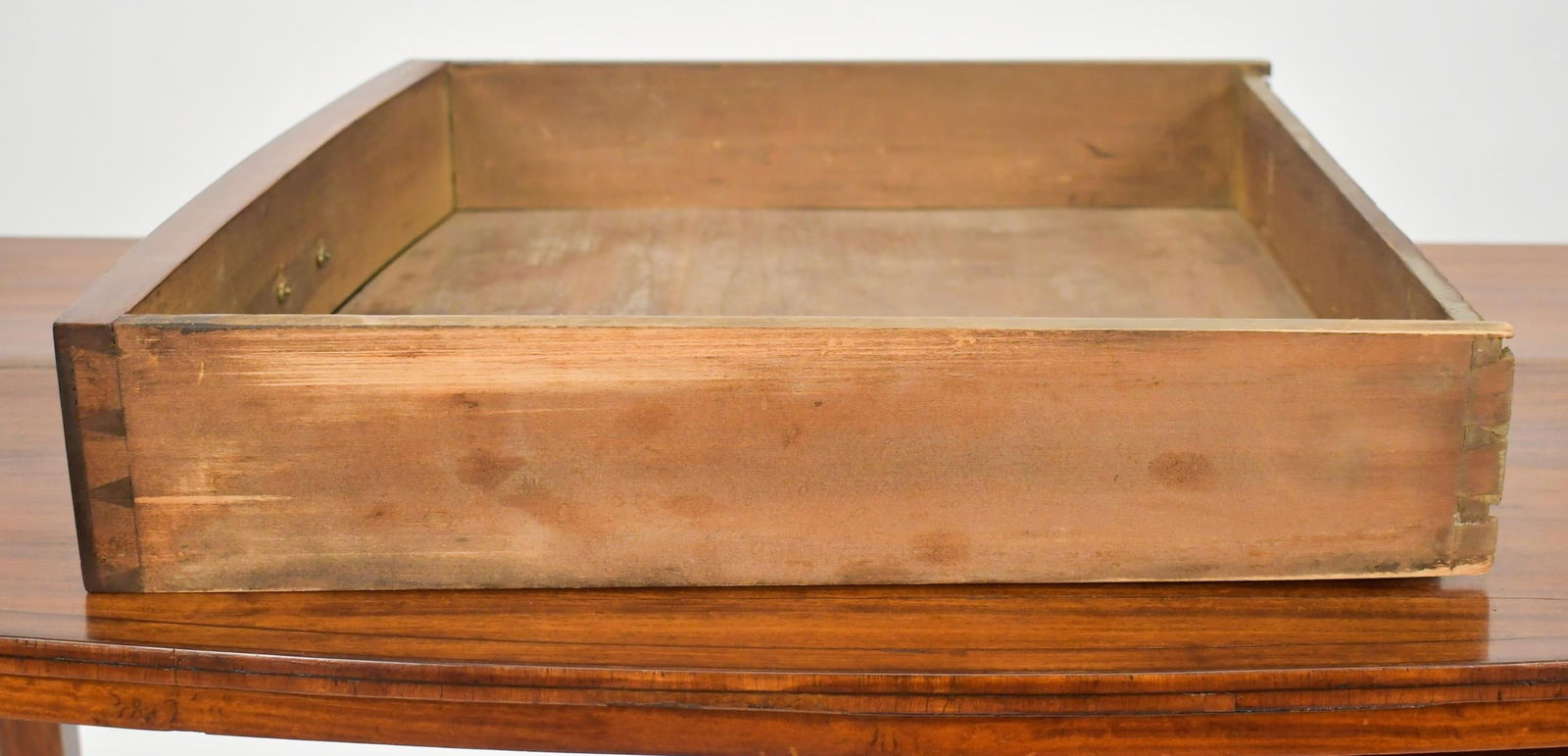 FEDERAL INLAID TWO DRAWER BOW FRONT SERVER. - 9