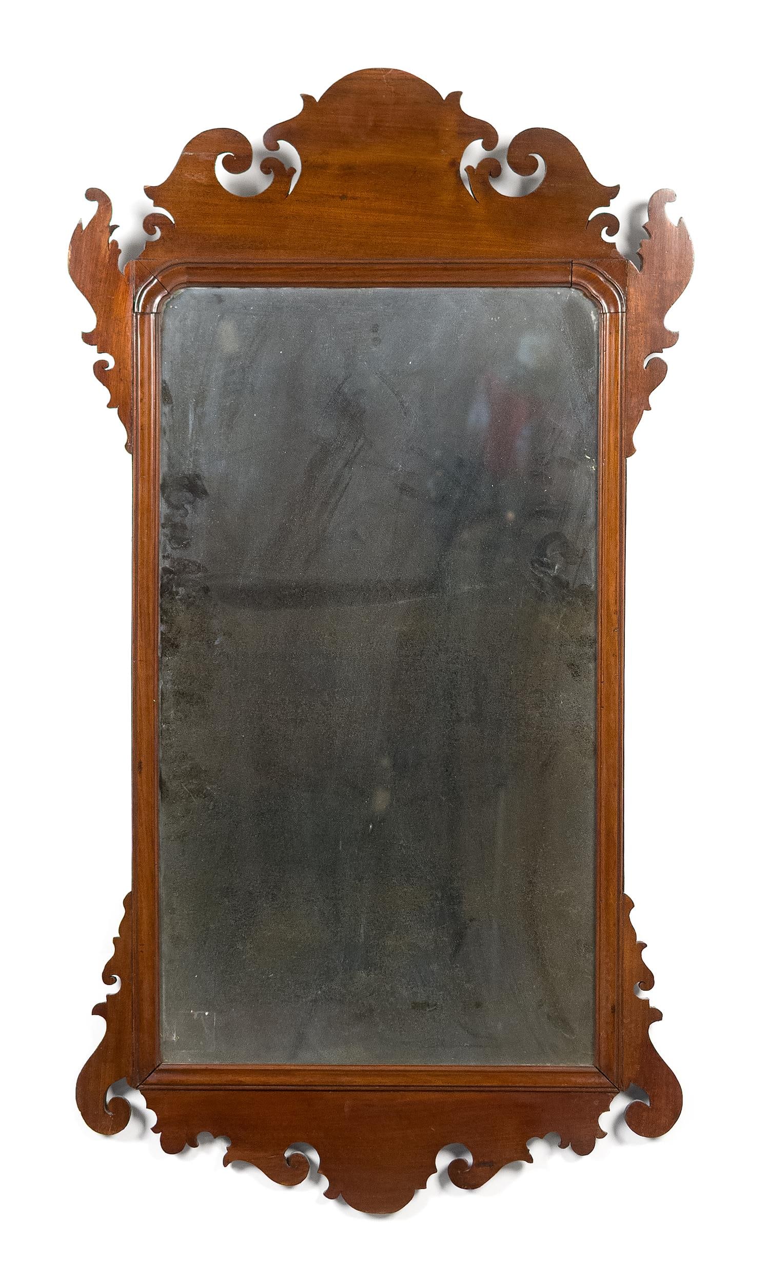 18TH C. JOHN ELLIOT PHILADELPHIA LABELED MIRROR. (1 of 6)