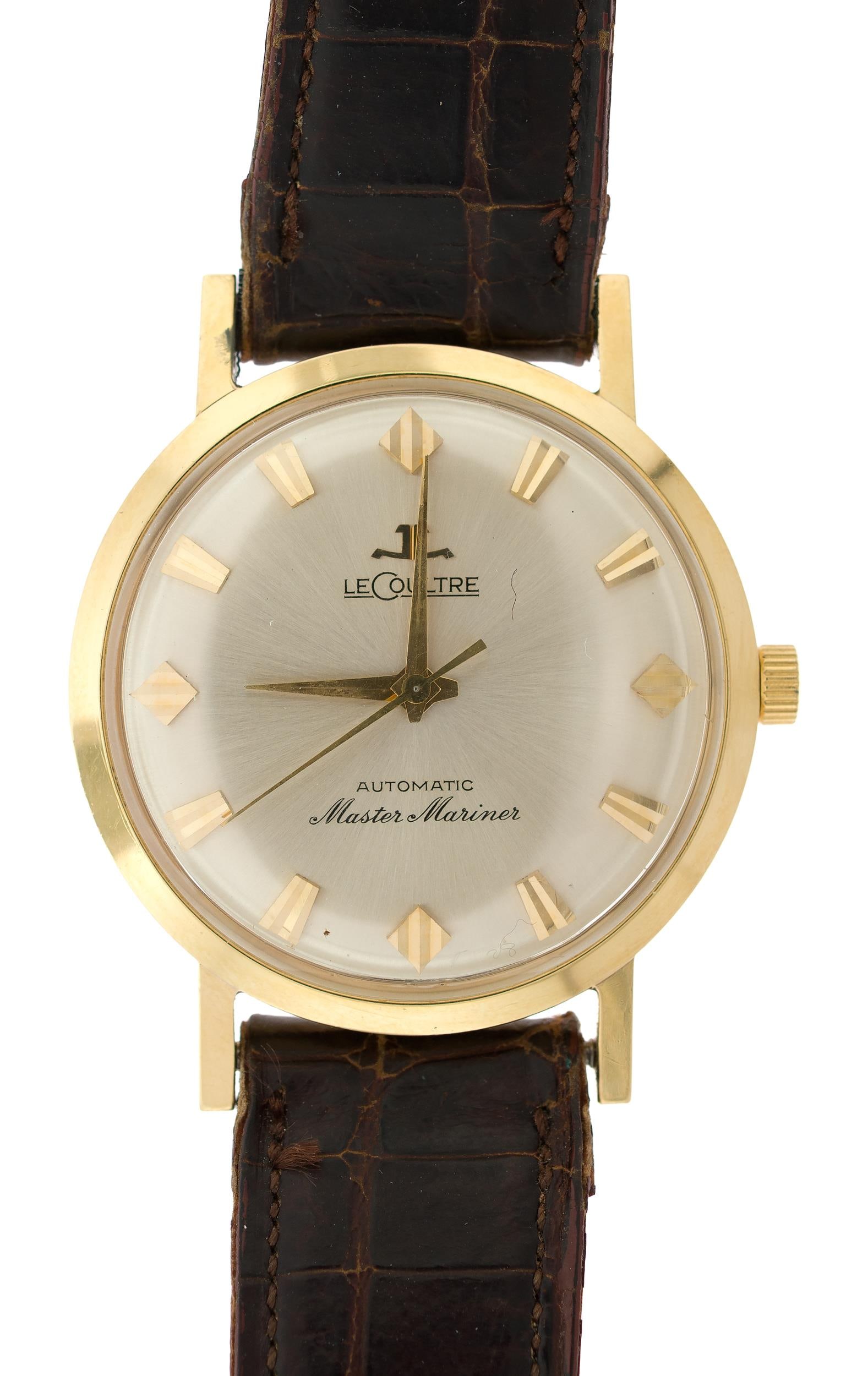 VINTAGE 18K GOLD LECOULTRE MASTER MARINER WATCH. (1 of 2)