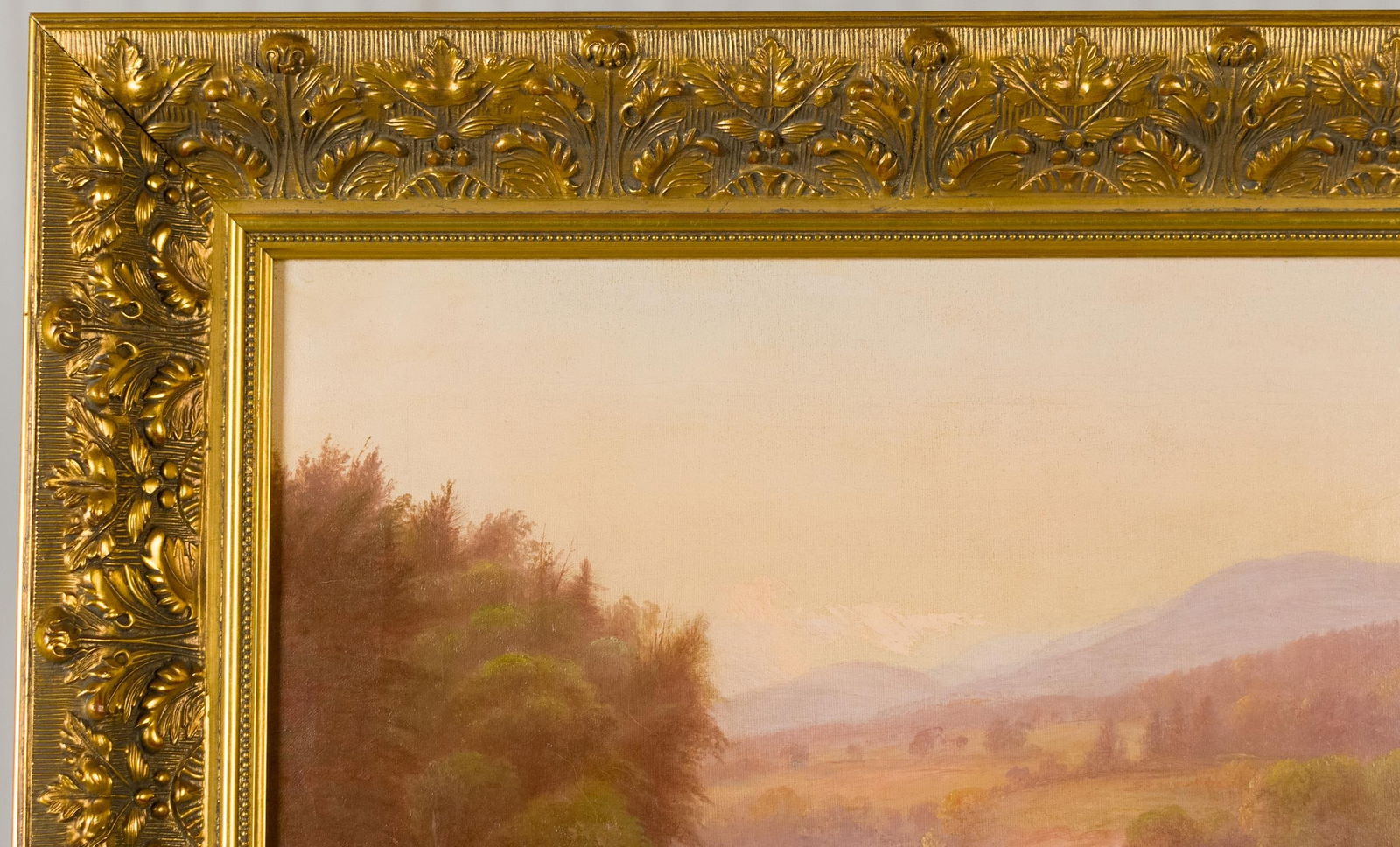 BENJAMIN CHAMPNEY ATTRIBUTED OIL, RIVER LANDSCAPE. - 7