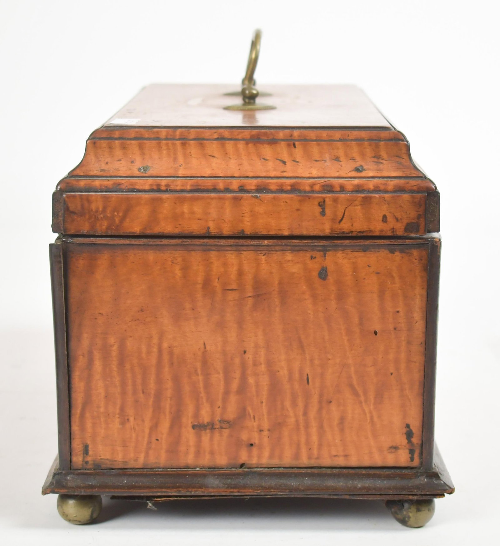 19TH C. TIGER MAPLE TEA CADDY. - 10
