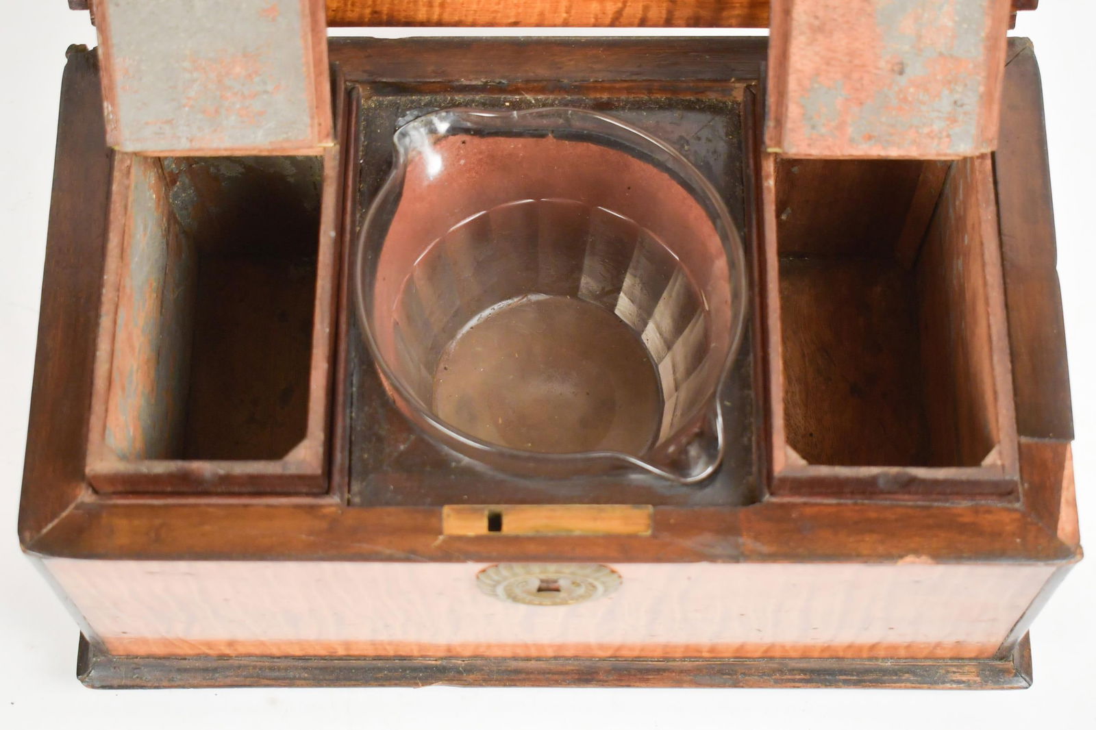 19TH C. TIGER MAPLE TEA CADDY. - 2