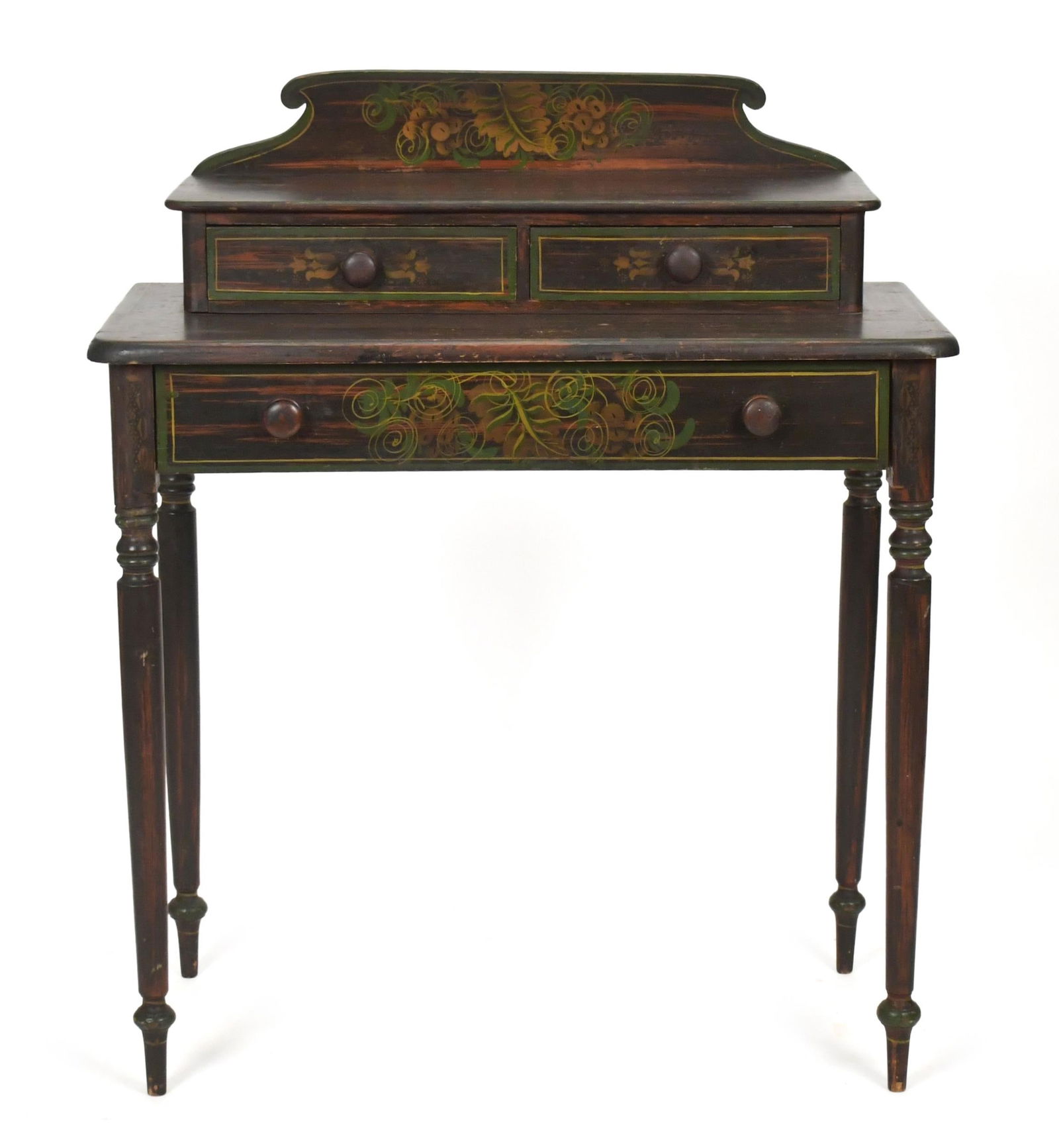 19TH C. PAINTED DECK TOP DRESSING TABLE. - 5