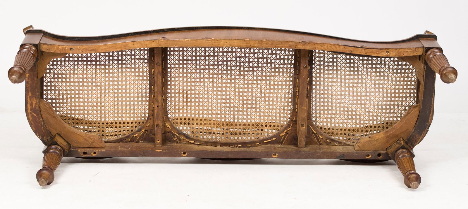 19TH C. REGENCY CANE SEAT SETTEE. - 10