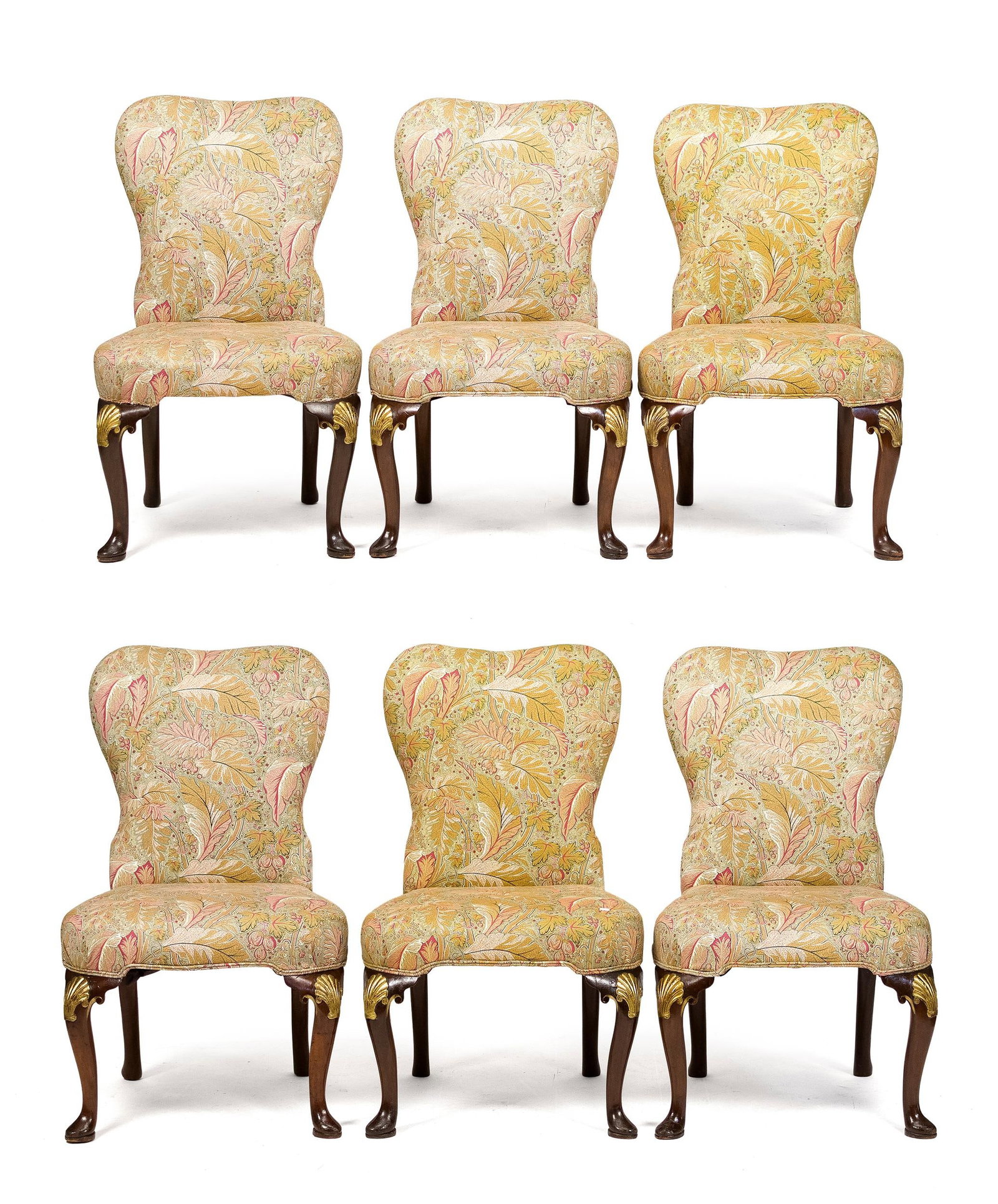 LATE 18TH/19TH C. QUEEN ANNE WALNUT CHAIRS, 6PCS. (1 of 16)