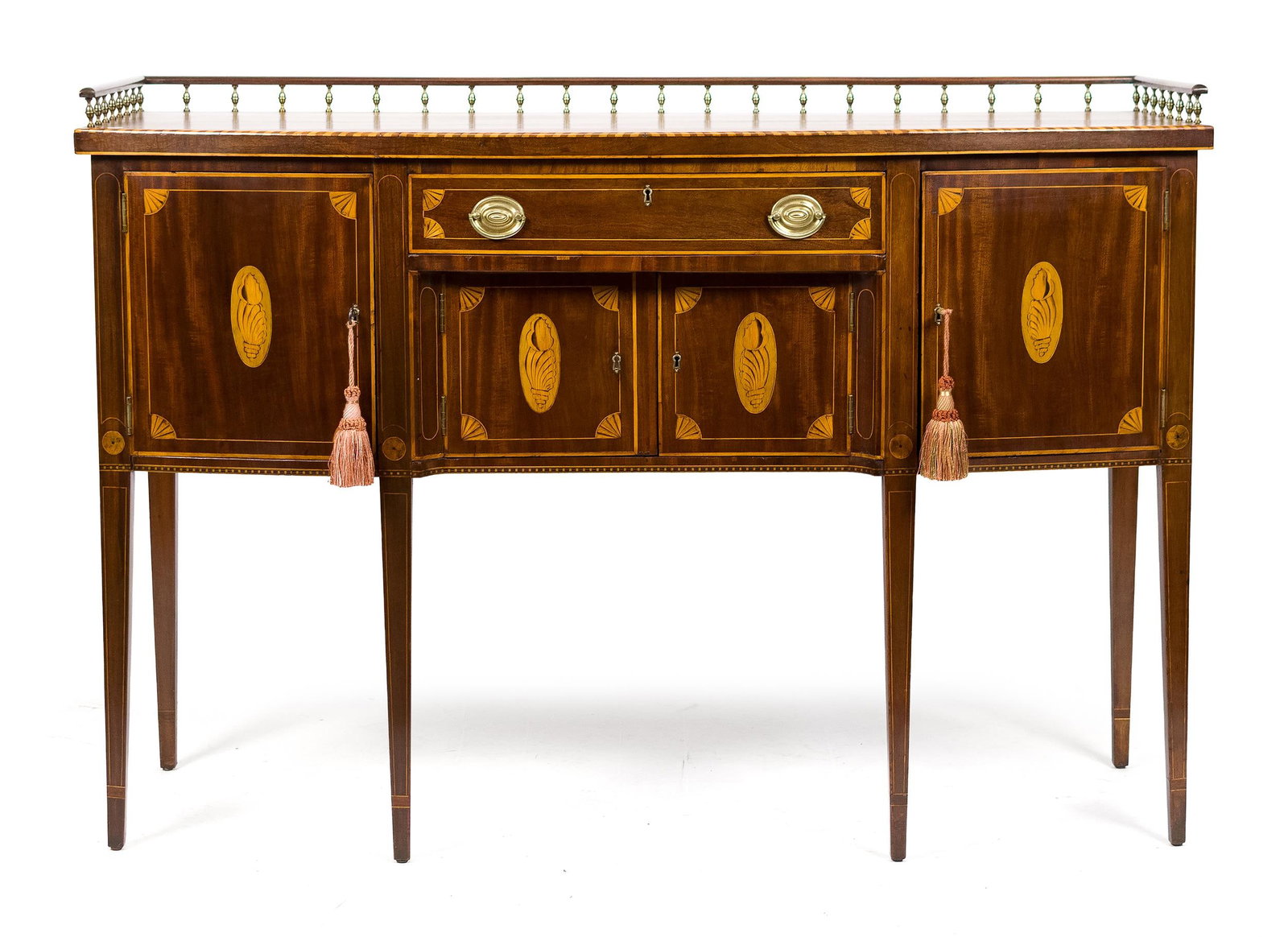 CA. 1900 CENTENNIAL INLAID MAHOGANY SIDEBOARD. (1 of 16)