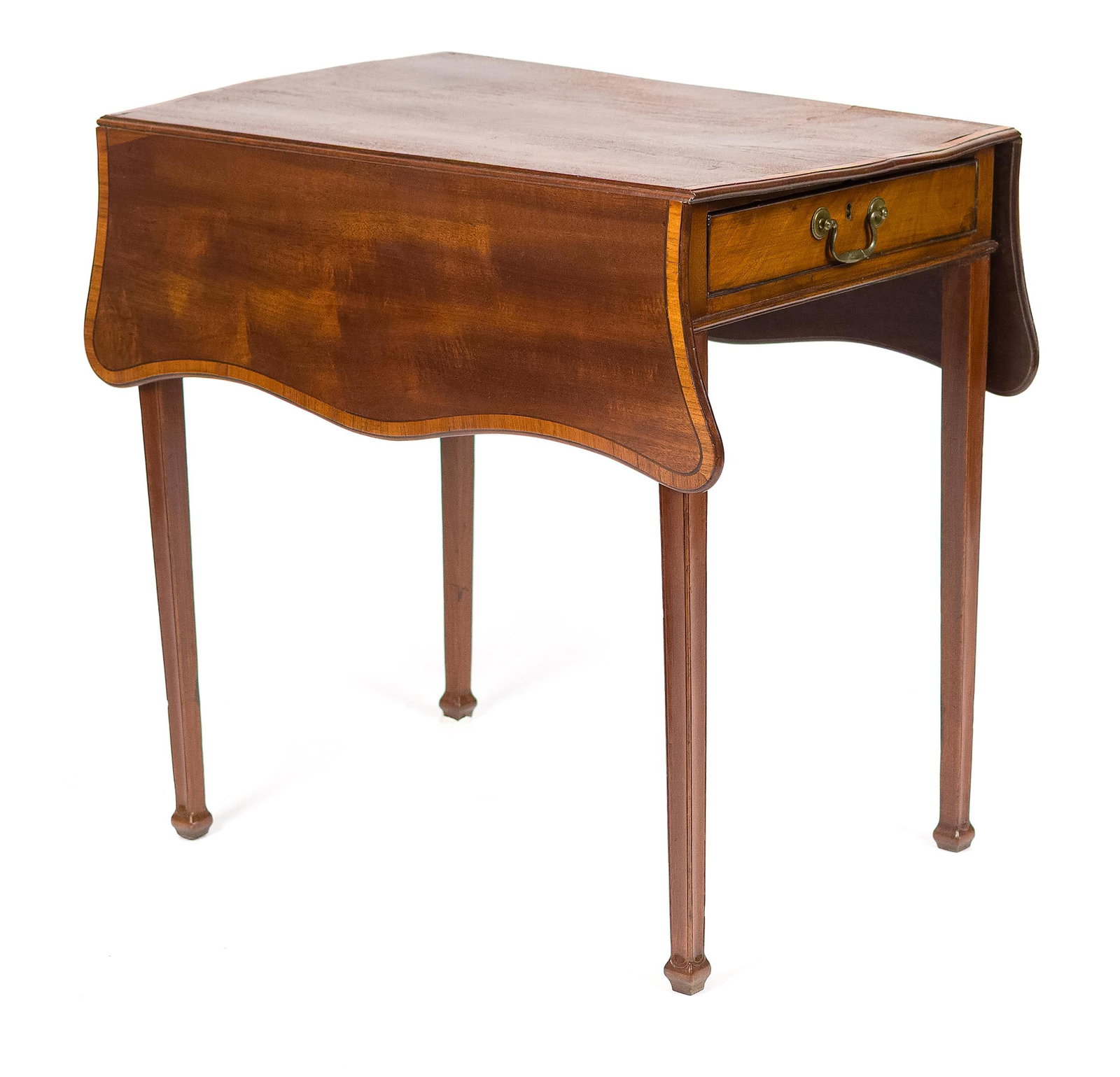 EARLY 19TH C. MAHOGANY PEMBROKE TABLE. (1 of 3)