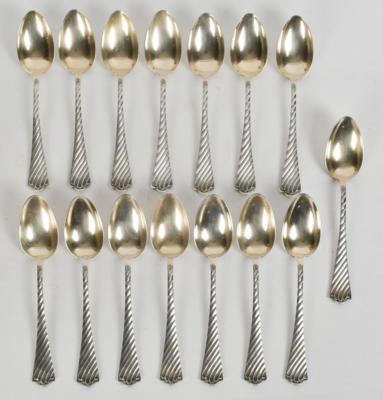 CLAUDE DOUTRE ROUSSEL SILVER FLATWARE SET. - 7
