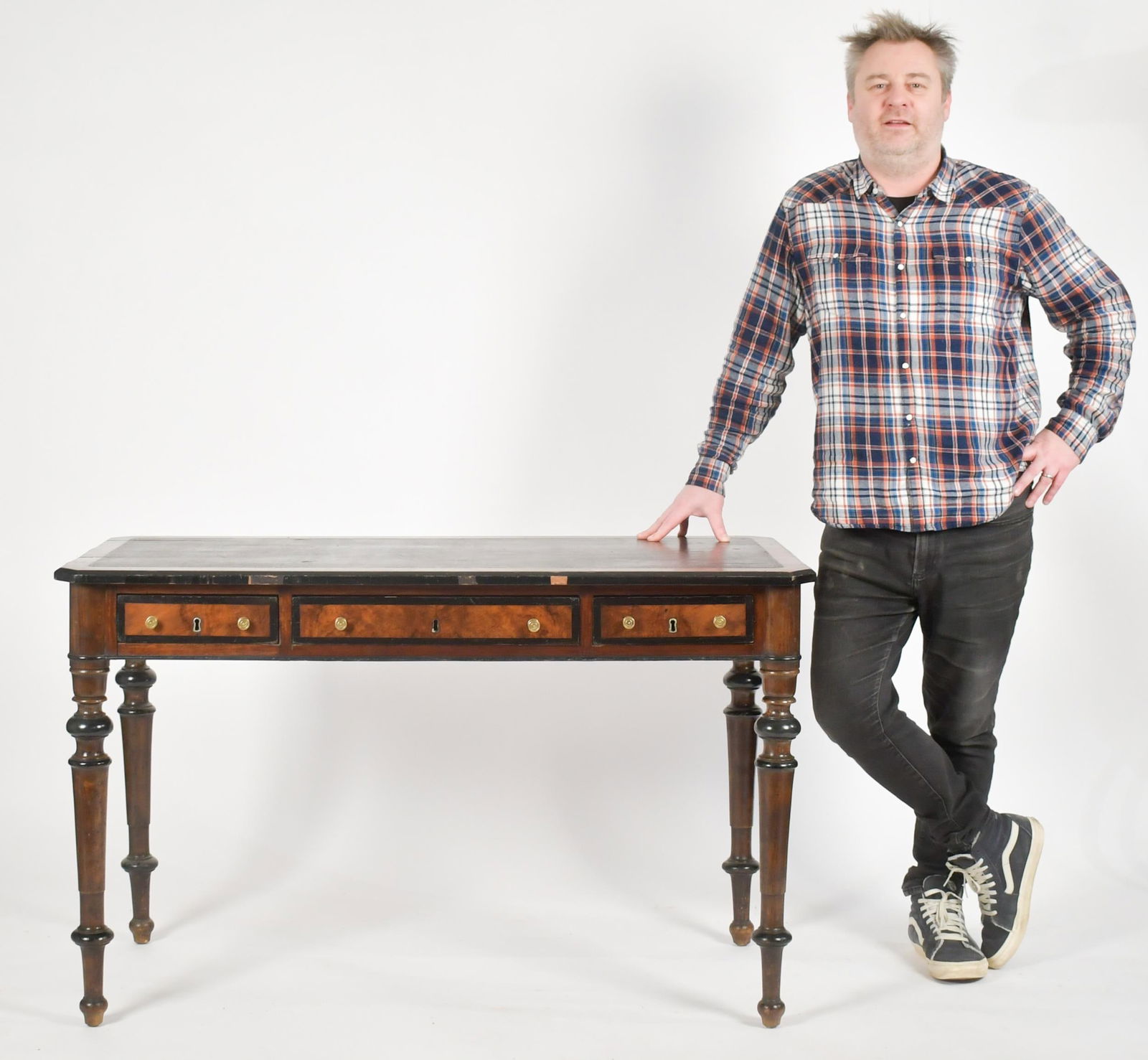 19TH C. REGENCY WRITING DESK. - 6