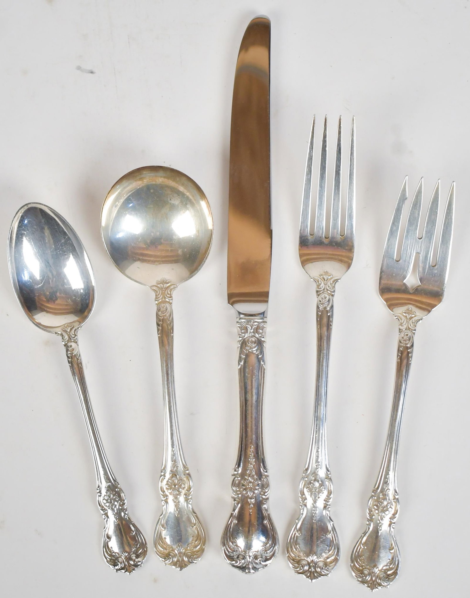 TOWLE STERLING FLATWARE SET, OLD MASTER PATTERN. - 12