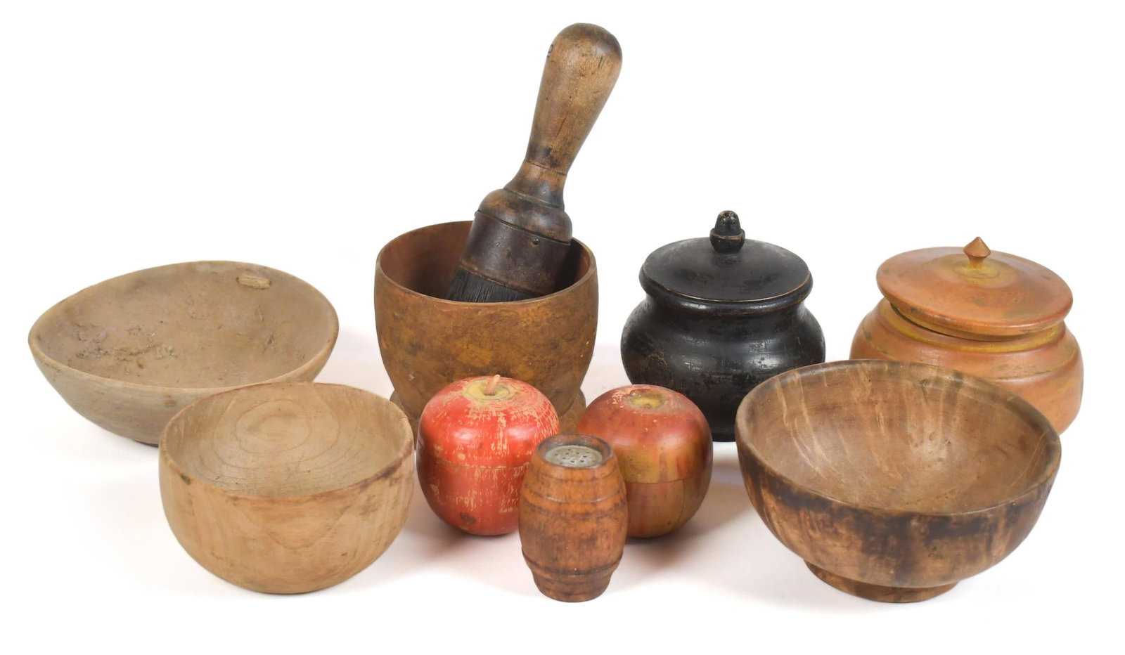EARLY WOODEN WARE, 10PC. (1 of 10)