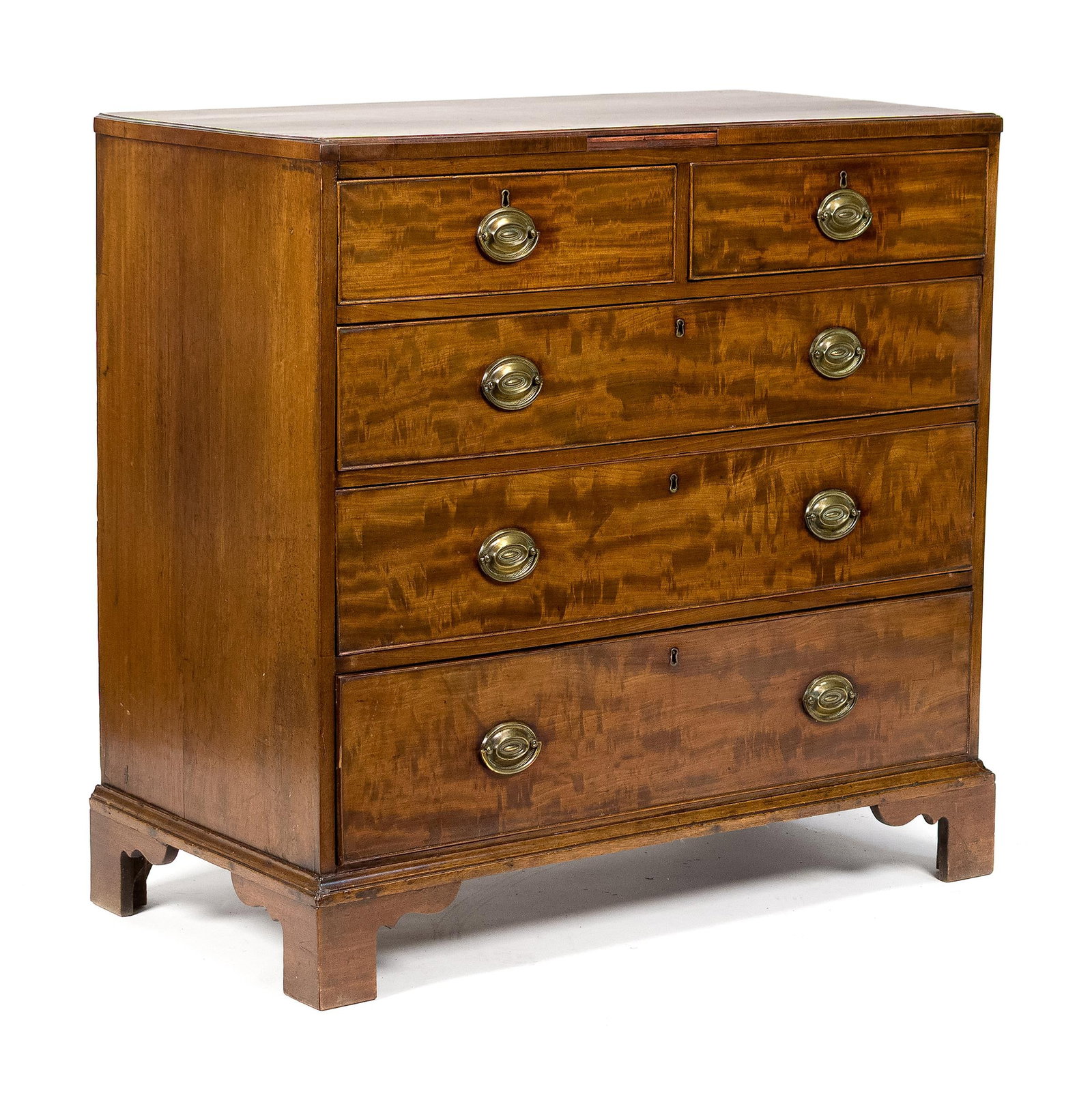 18TH C. GEORGIAN MAHOGANY CHEST. (1 of 2)