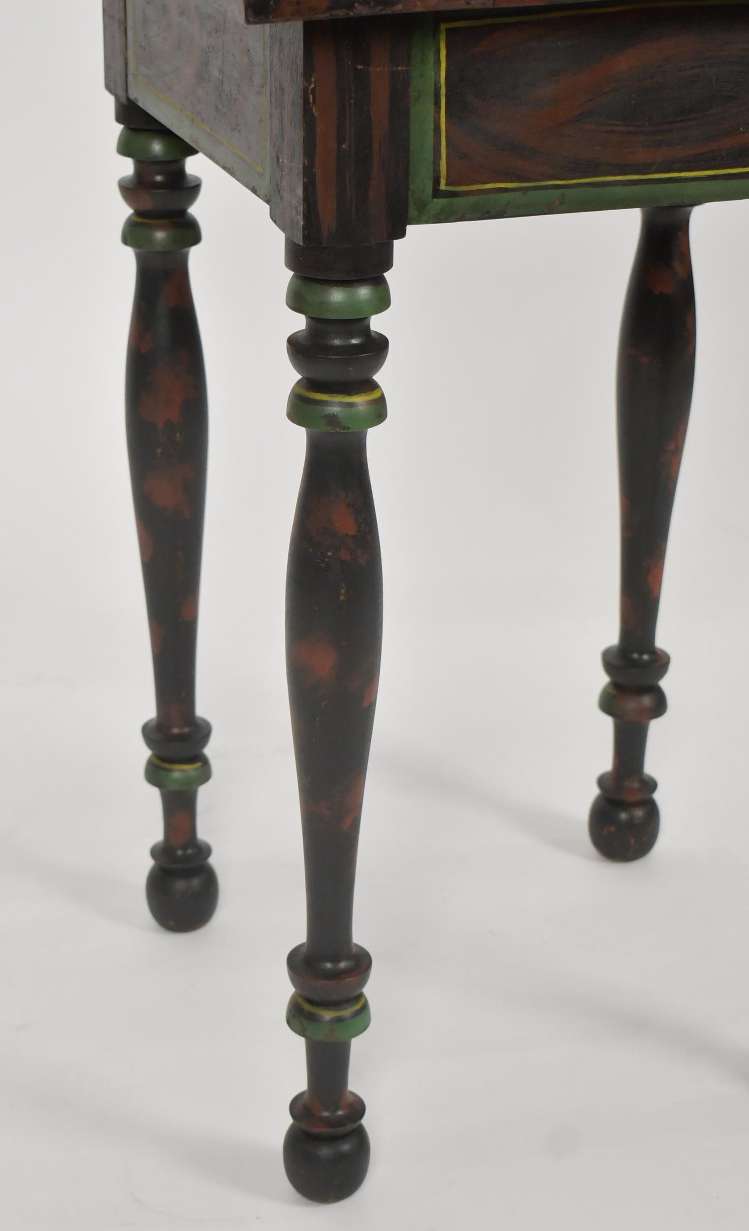 PAINT DECORATED ONE DRAWER STAND. - 13