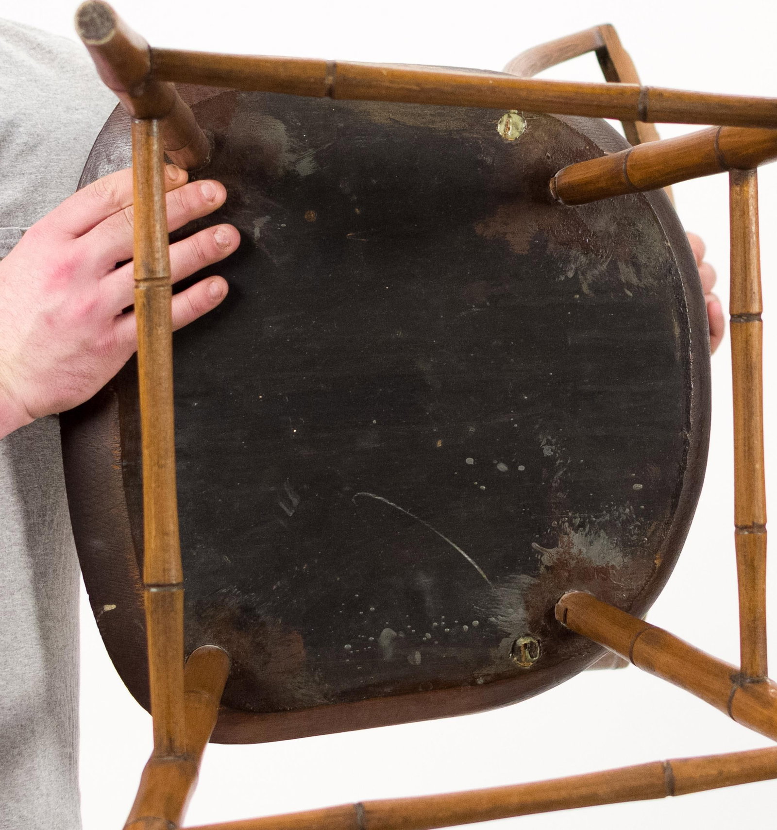 ANTIQUE STEP DOWN WINDSOR CHAIRS, 4. - 8