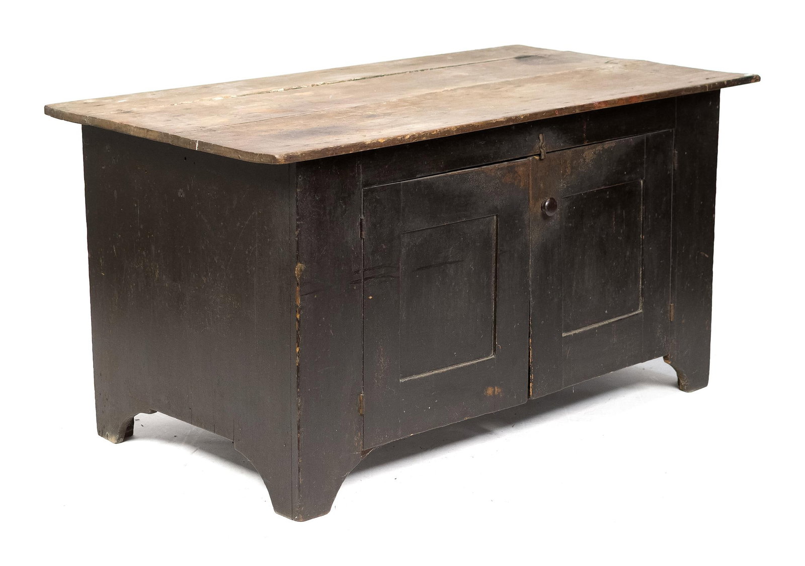 19TH C. COUNTRY LOW CABINET/ WORK CHEST. (1 of 10)