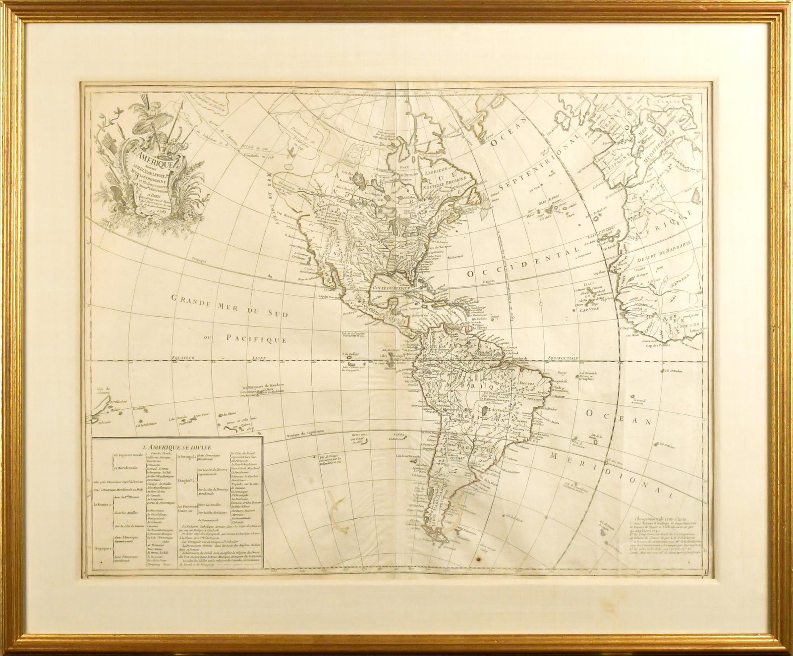 18TH C. FRENCH CHEZ CREPY MAP OF NORTH AMERICA. (1 of 11)