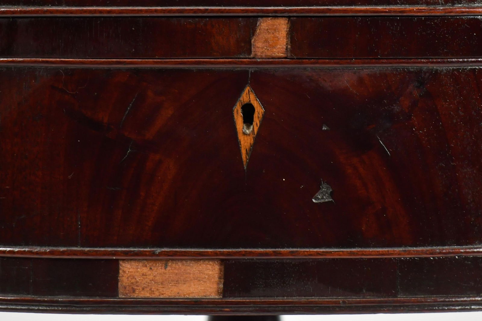 19TH C. NY THREE DRAWER PHYFE WORK TABLE. - 6