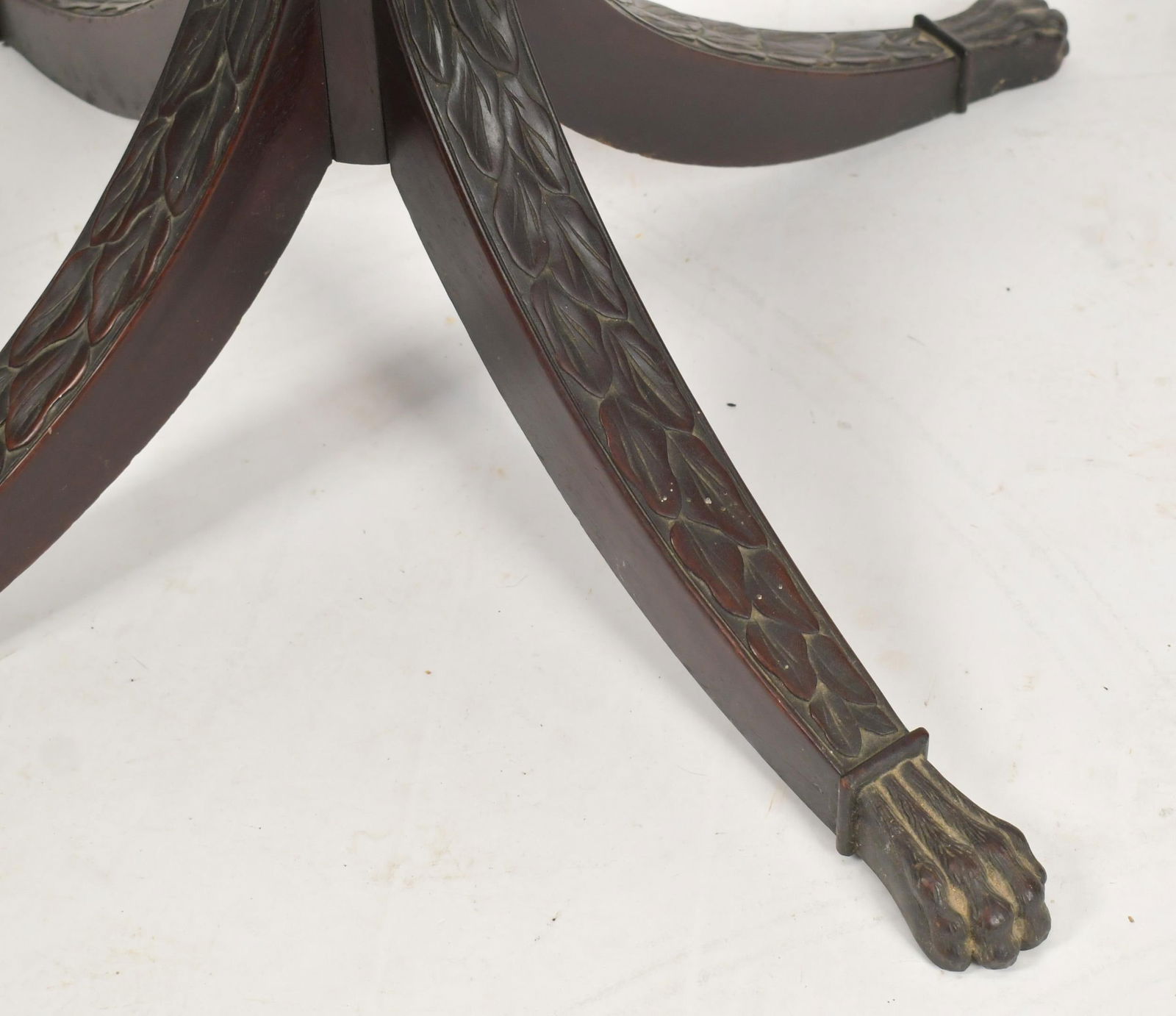 19TH C. NY THREE DRAWER PHYFE WORK TABLE. - 8