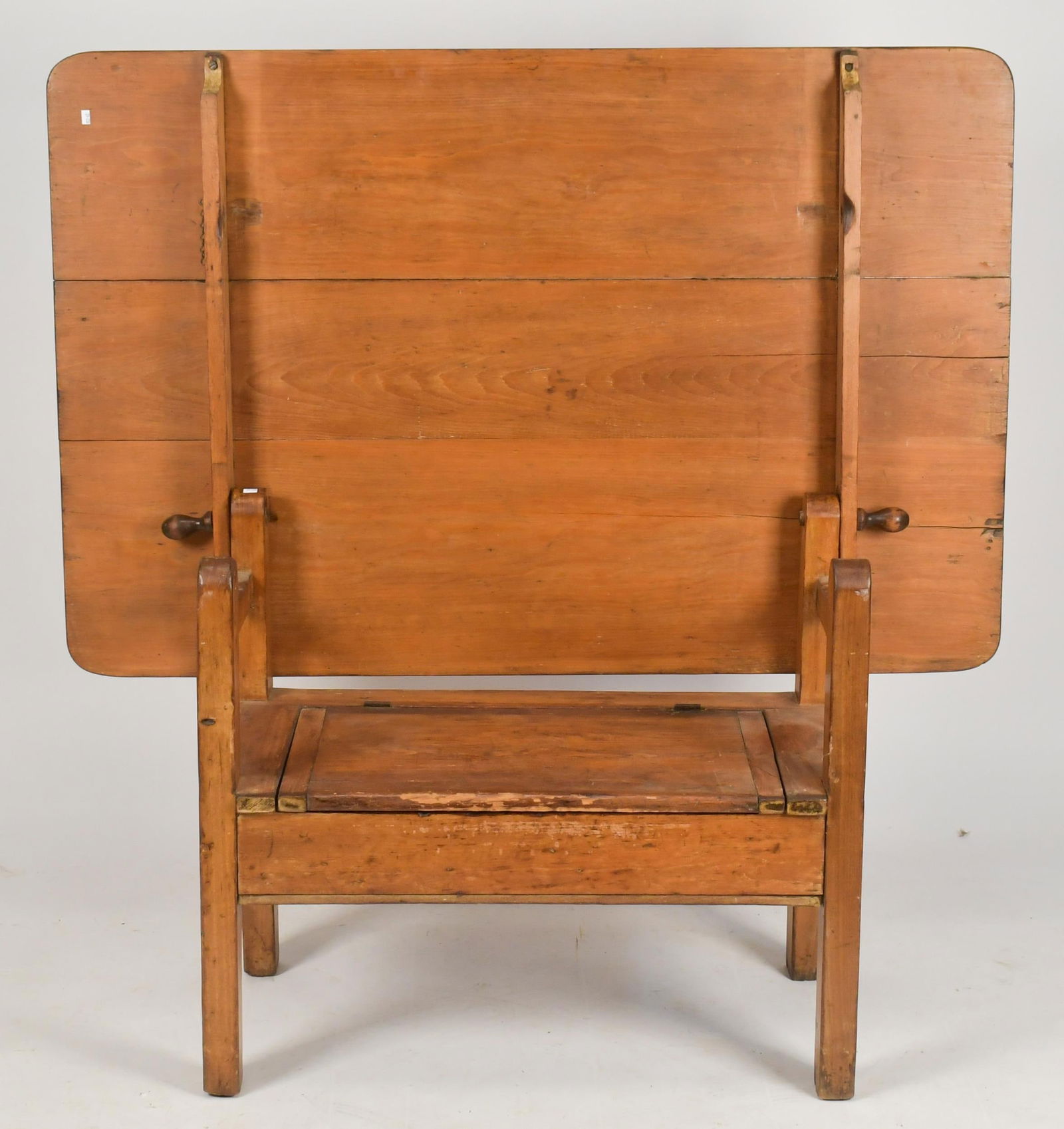 19TH C. AMERICAN PINE HUTCH TABLE. - 2